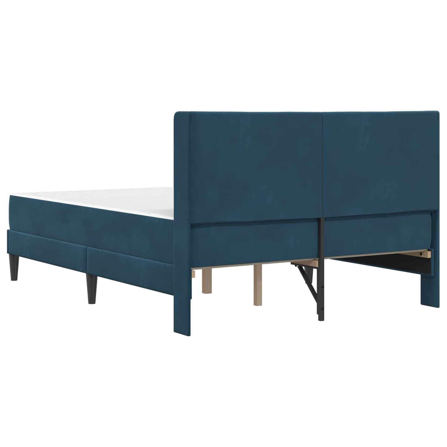 Bedframe met matras Blauw 160 x 200 cm Fluweel is nu te koop bij PeponiXL, paradijselijk wonen!
