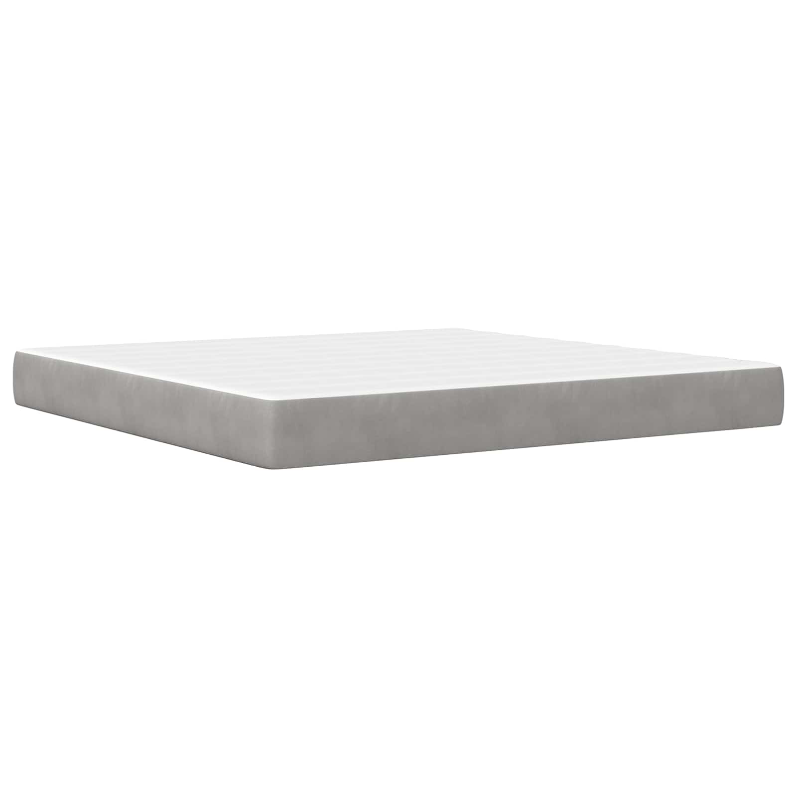 Bedframe met matras Lichtgrijs 180 x 200 cm Fluweel is nu te koop bij PeponiXL, paradijselijk wonen!