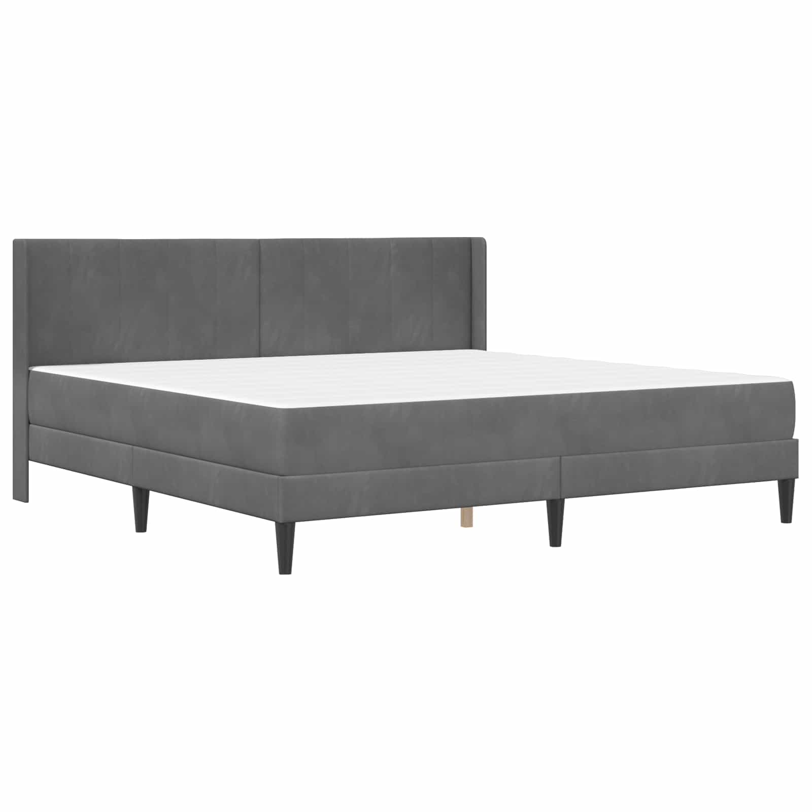 Bedframe met matras Donkergrijs 180 x 200 cm Fluweel is nu te koop bij PeponiXL, paradijselijk wonen!