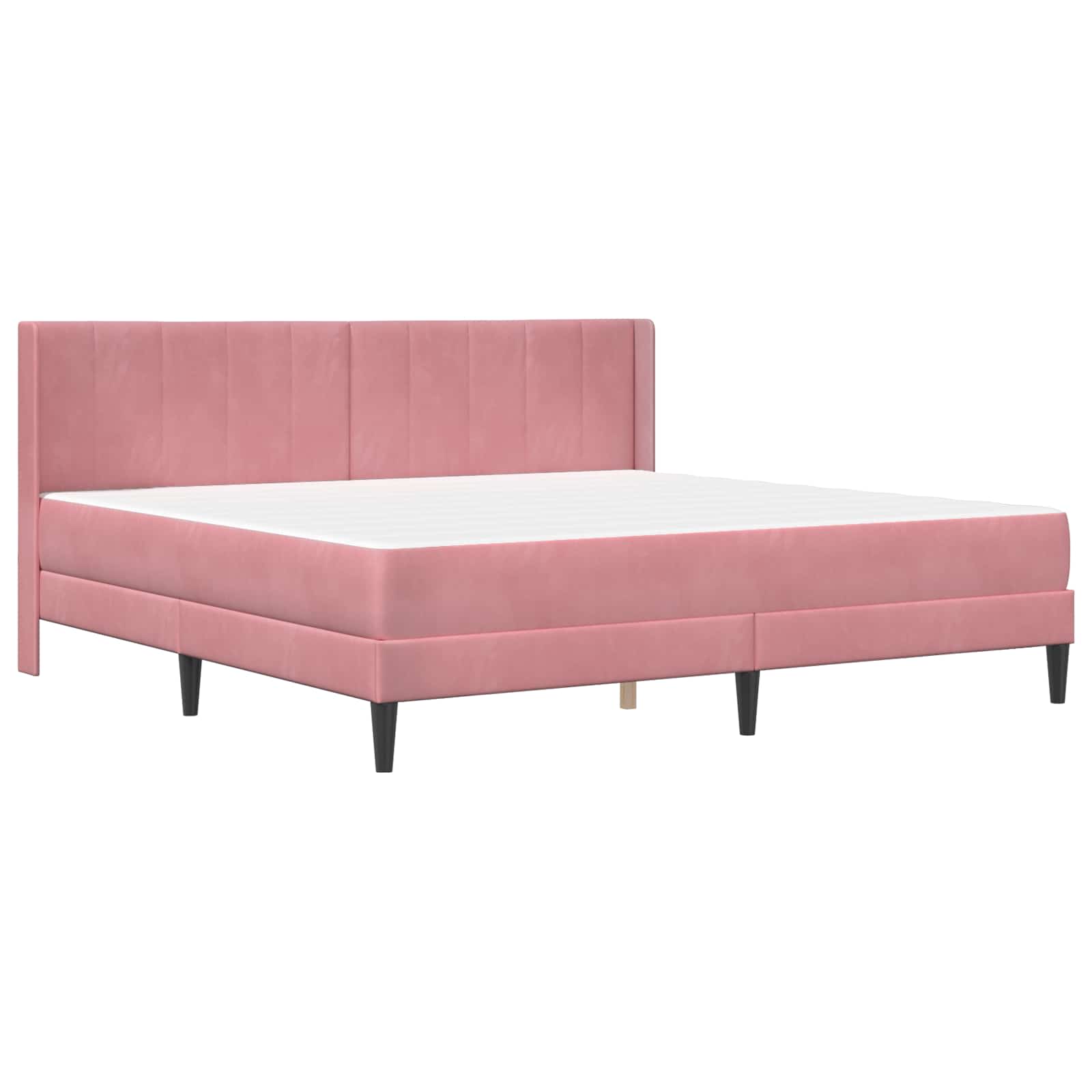 Bedframe met matras Roze 180 x 200 cm Fluweel is nu te koop bij PeponiXL, paradijselijk wonen!