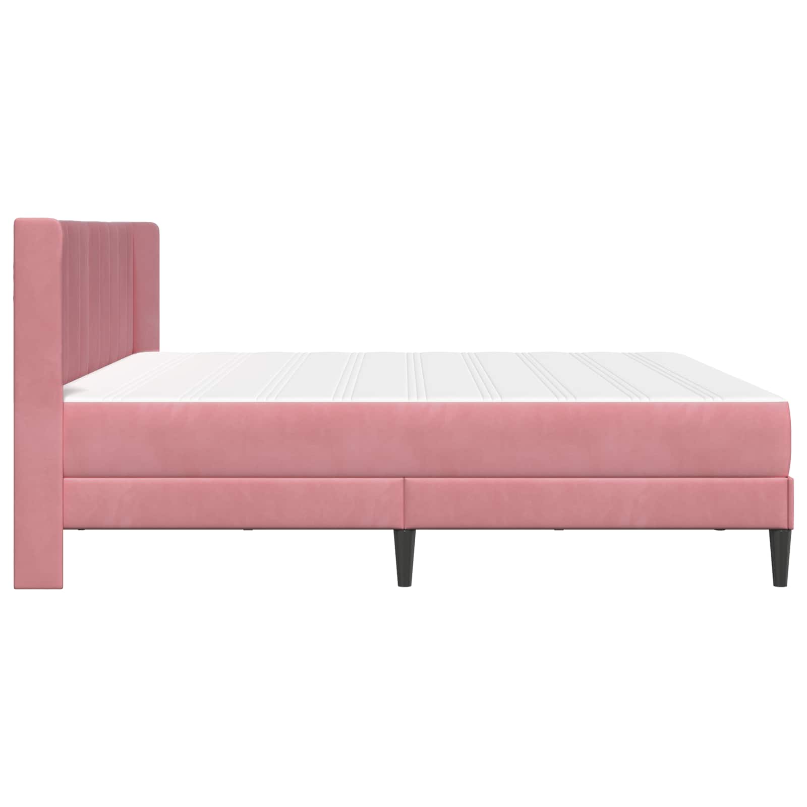 Bedframe met matras Roze 180 x 200 cm Fluweel is nu te koop bij PeponiXL, paradijselijk wonen!