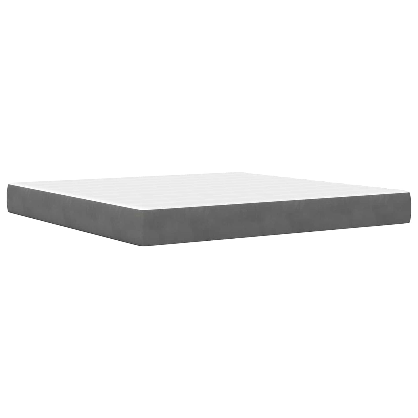 Bedframe met matras Donkergrijs 200 x 200 cm Fluweel is nu te koop bij PeponiXL, paradijselijk wonen!