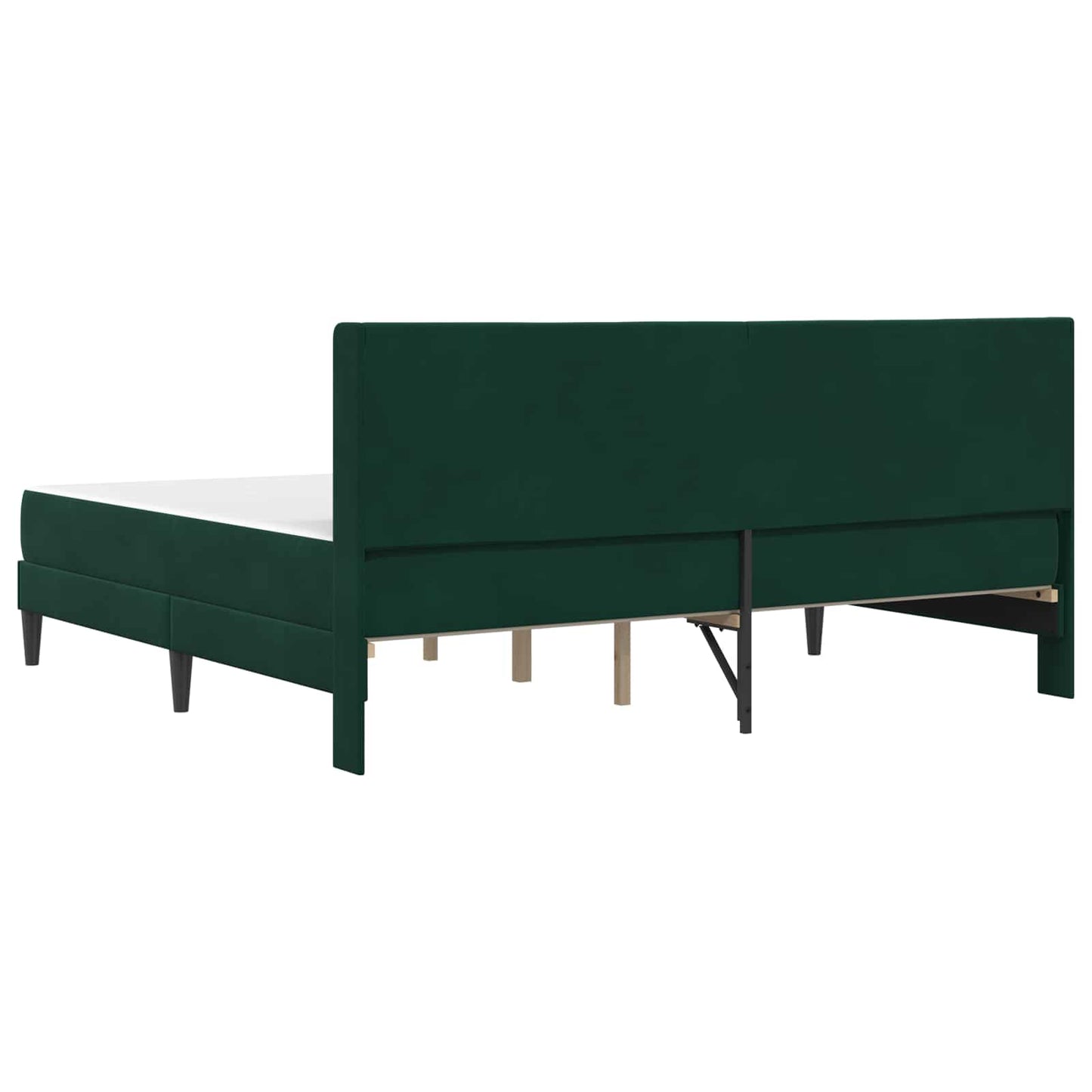 Bedframe met matras Donkergroen 200 x 200 cm Fluweel is nu te koop bij PeponiXL, paradijselijk wonen!