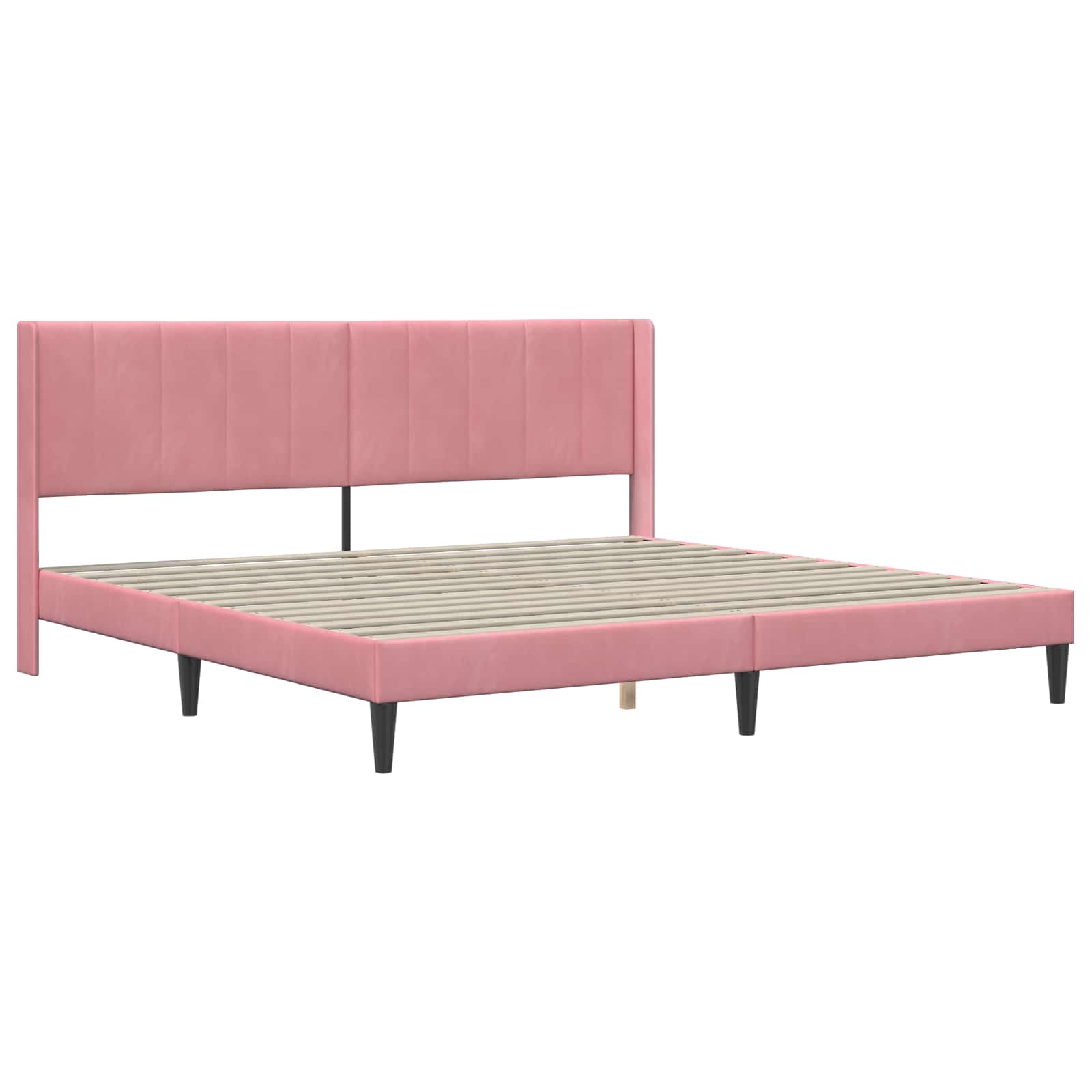 Bedframe met matras Roze 200 x 200 cm Fluweel is nu te koop bij PeponiXL, paradijselijk wonen!