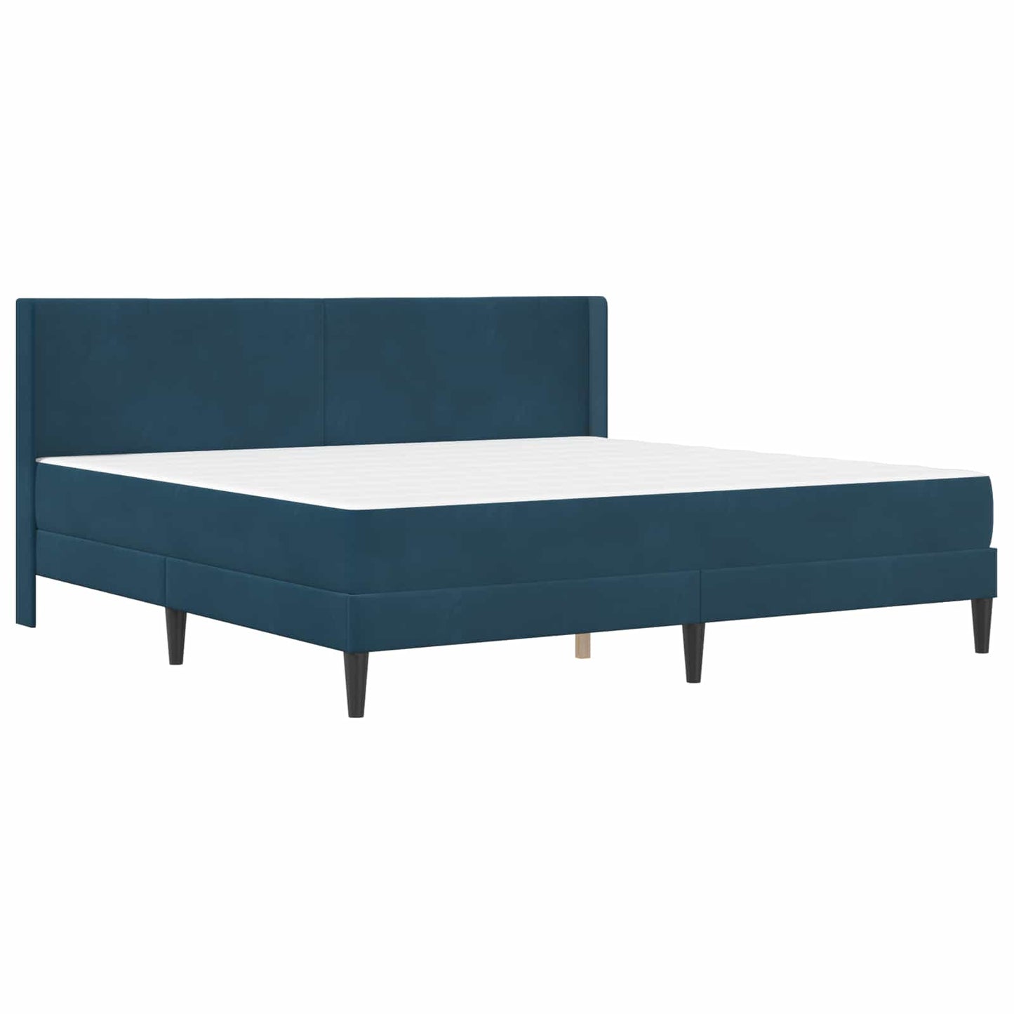 Bedframe met matras met hoofdeinde Blauw 200 x 200 cm Fluweel is nu te koop bij PeponiXL, paradijselijk wonen!