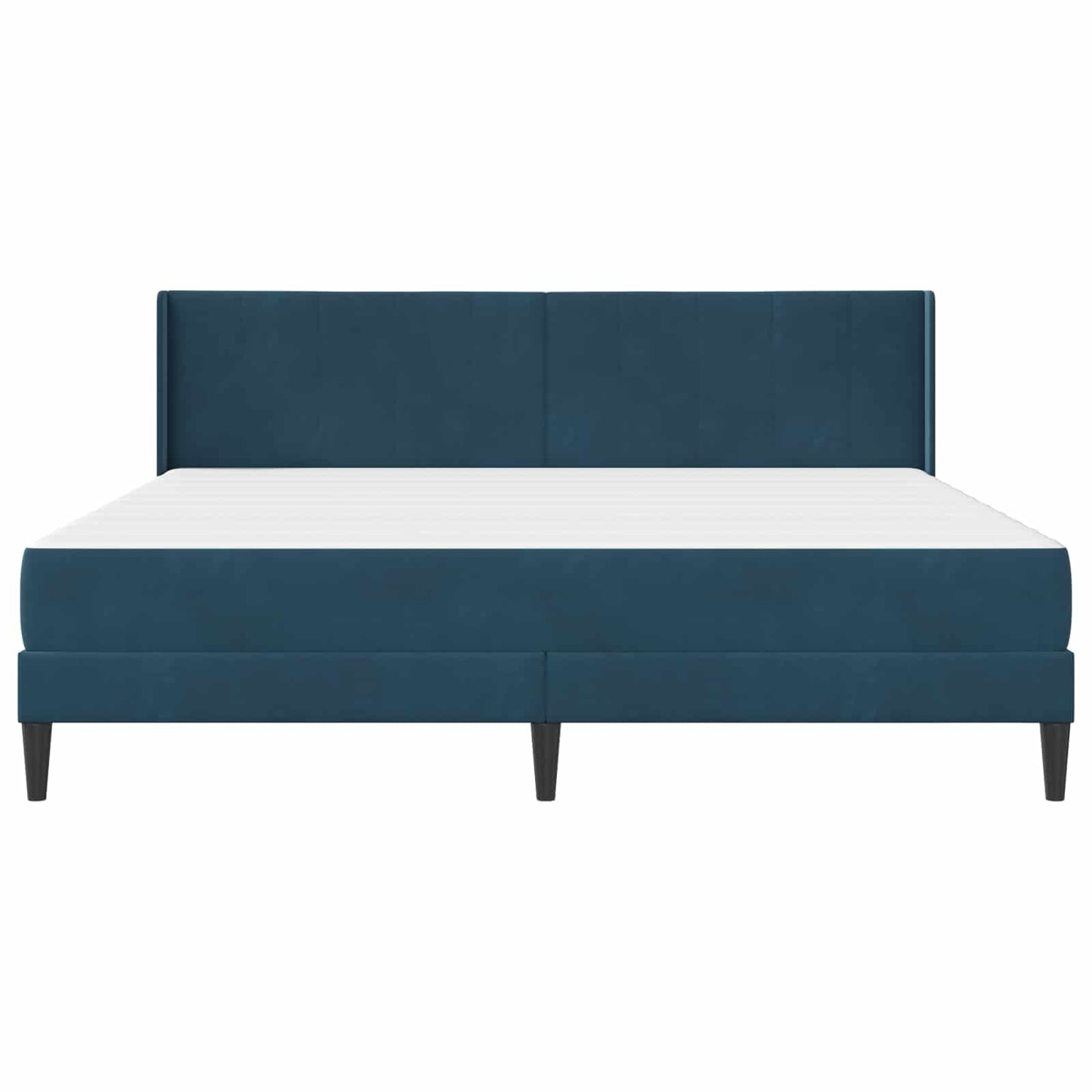 Bedframe met matras met hoofdeinde Blauw 200 x 200 cm Fluweel is nu te koop bij PeponiXL, paradijselijk wonen!