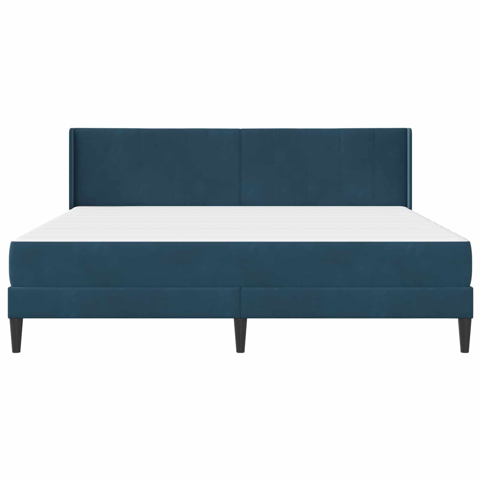 Bedframe met matras met hoofdeinde Blauw 200 x 200 cm Fluweel is nu te koop bij PeponiXL, paradijselijk wonen!