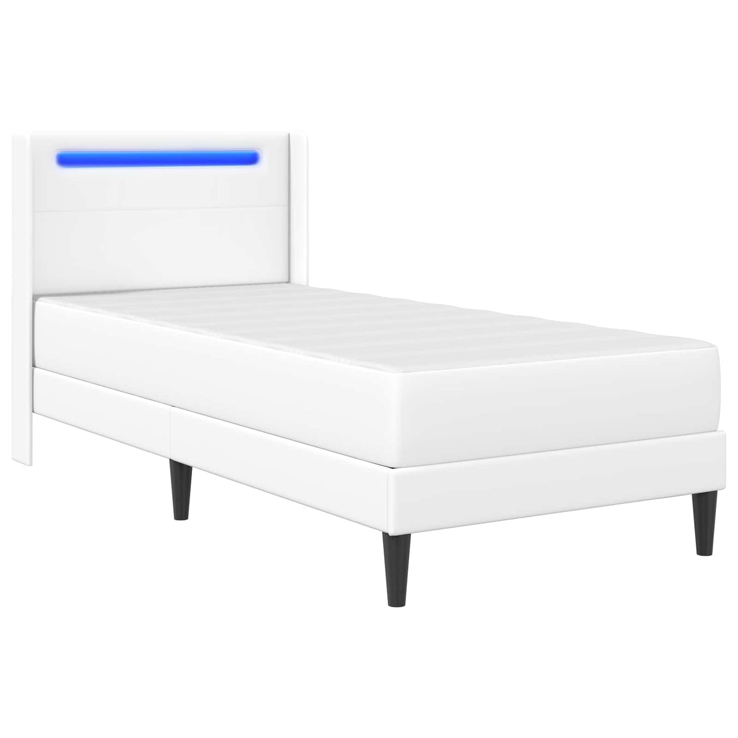 Bedframe met matras Wit 80 x 200 cm Kunstleer is nu te koop bij PeponiXL, paradijselijk wonen!