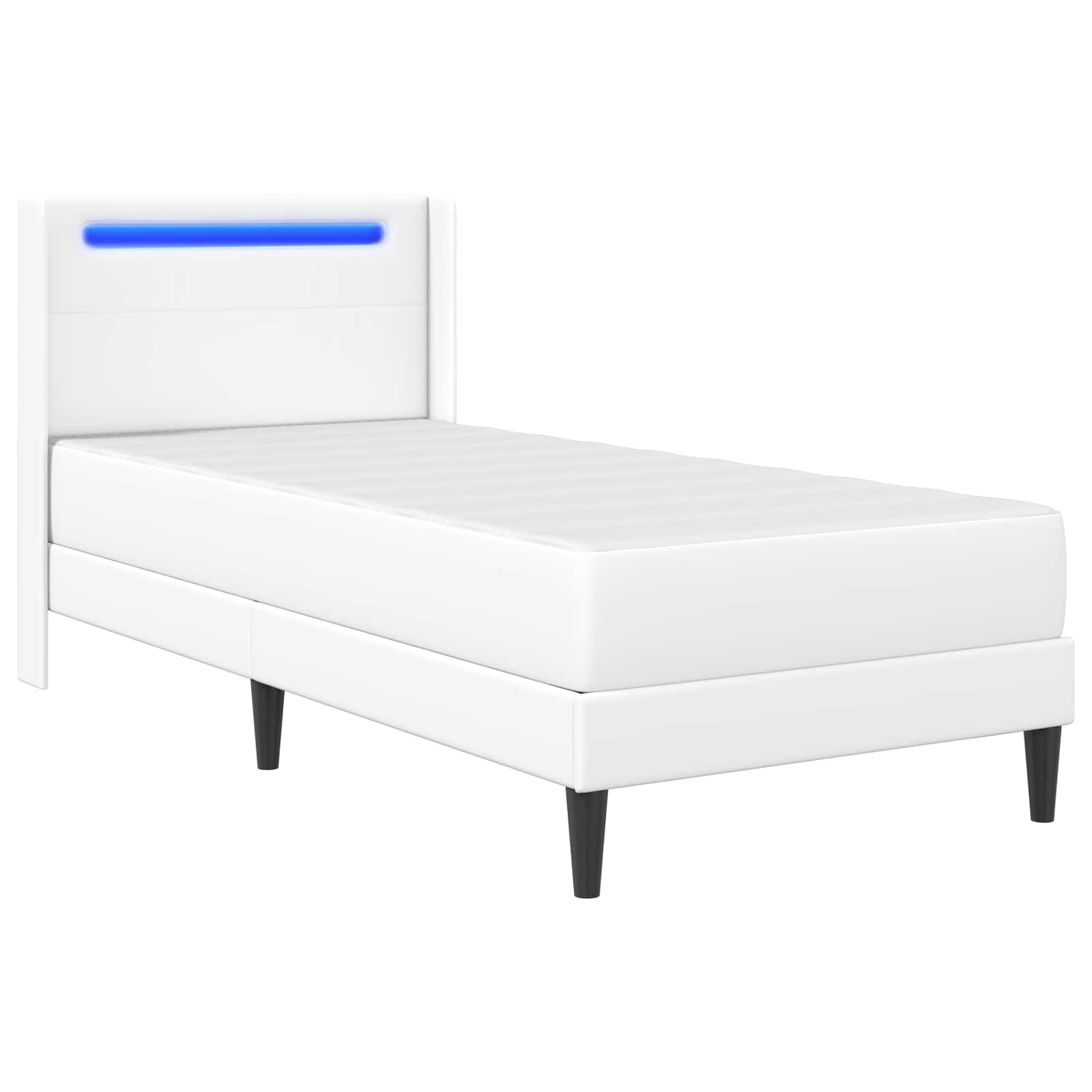 Bedframe met matras Wit 80 x 200 cm Kunstleer is nu te koop bij PeponiXL, paradijselijk wonen!