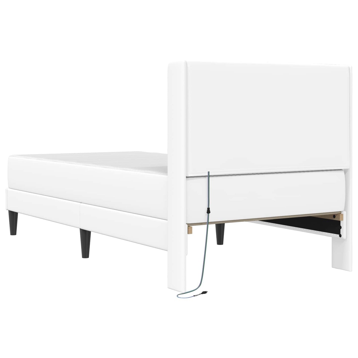 Bedframe met matras Wit 80 x 200 cm Kunstleer is nu te koop bij PeponiXL, paradijselijk wonen!