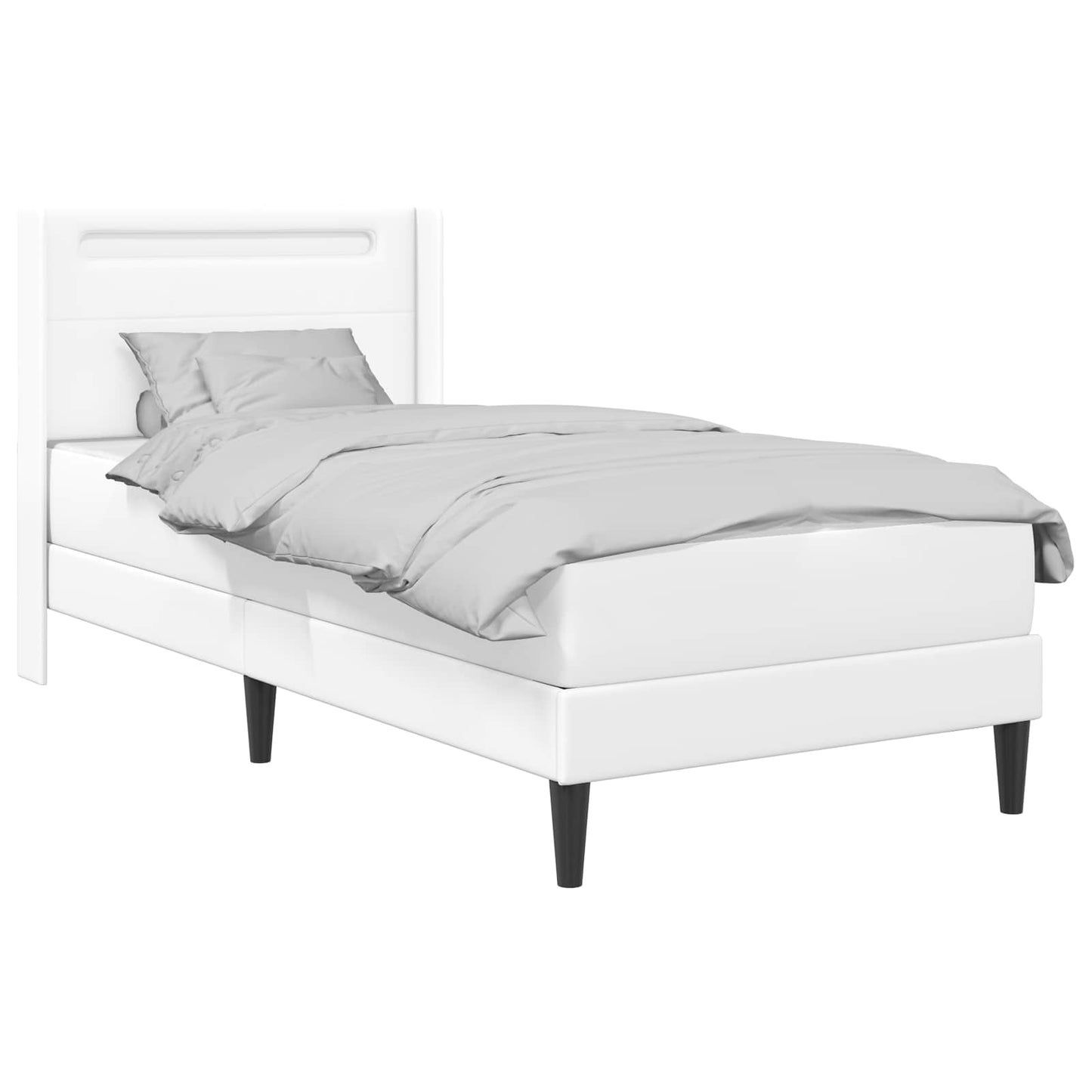 Bedframe met matras Wit 80 x 200 cm Kunstleer is nu te koop bij PeponiXL, paradijselijk wonen!