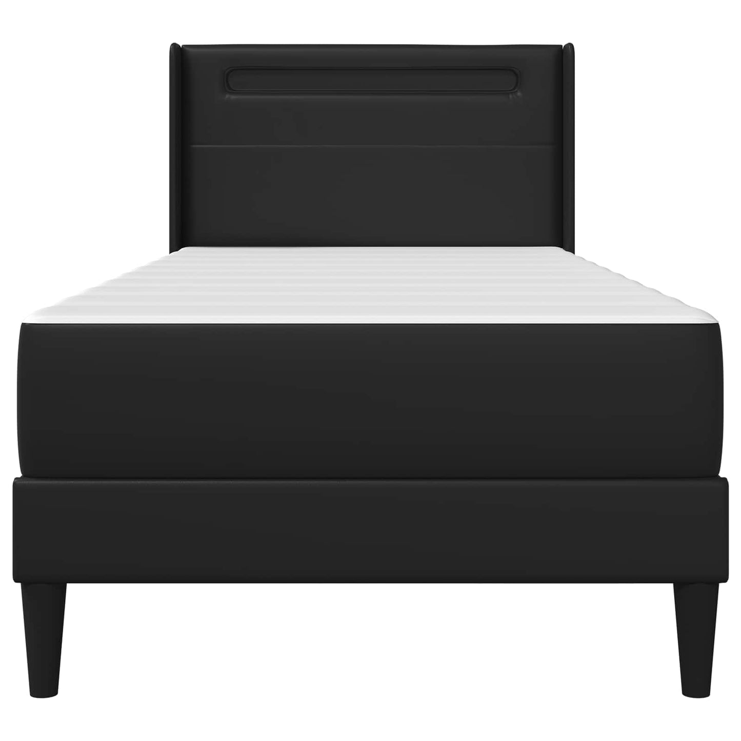 Bedframe met matras Zwart 90 x 190 cm Kunstleer is nu te koop bij PeponiXL, paradijselijk wonen!