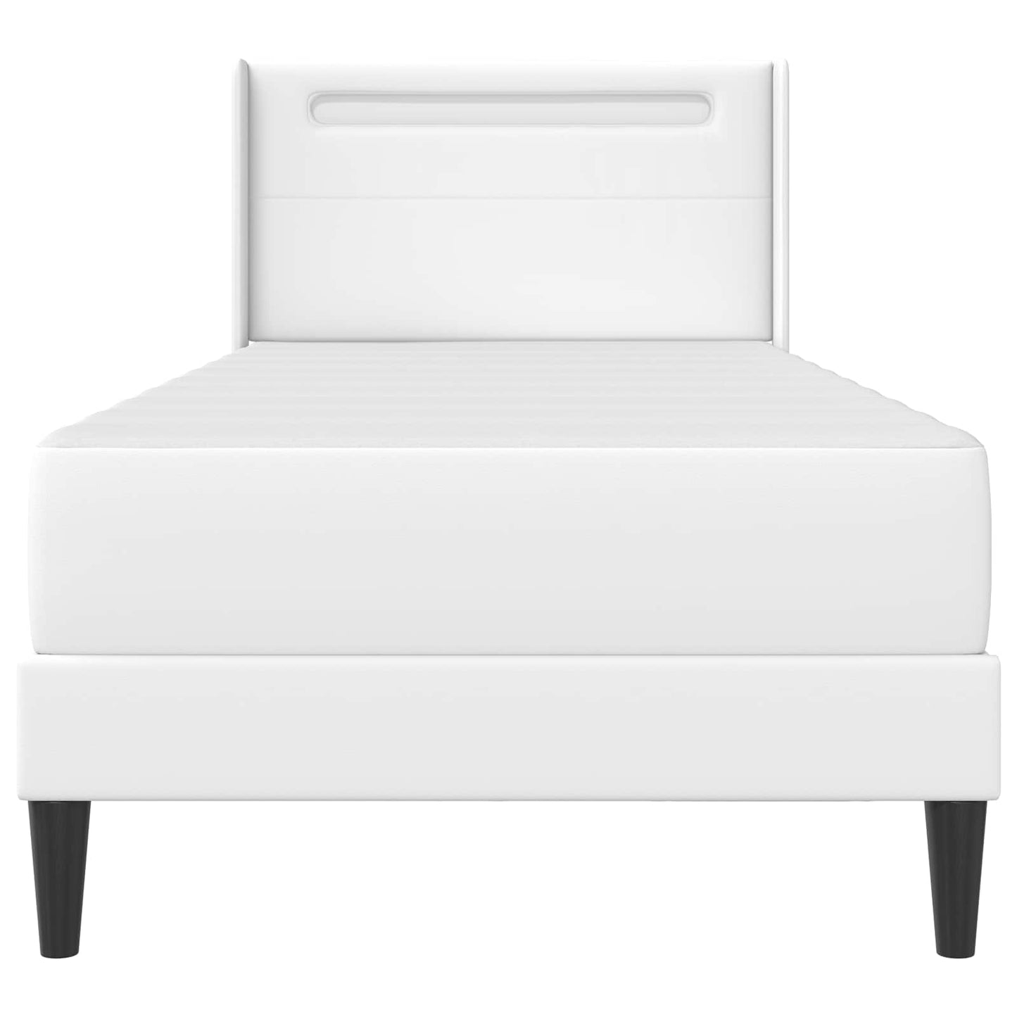 Bedframe met matras Wit 90 x 190 cm Kunstleer is nu te koop bij PeponiXL, paradijselijk wonen!