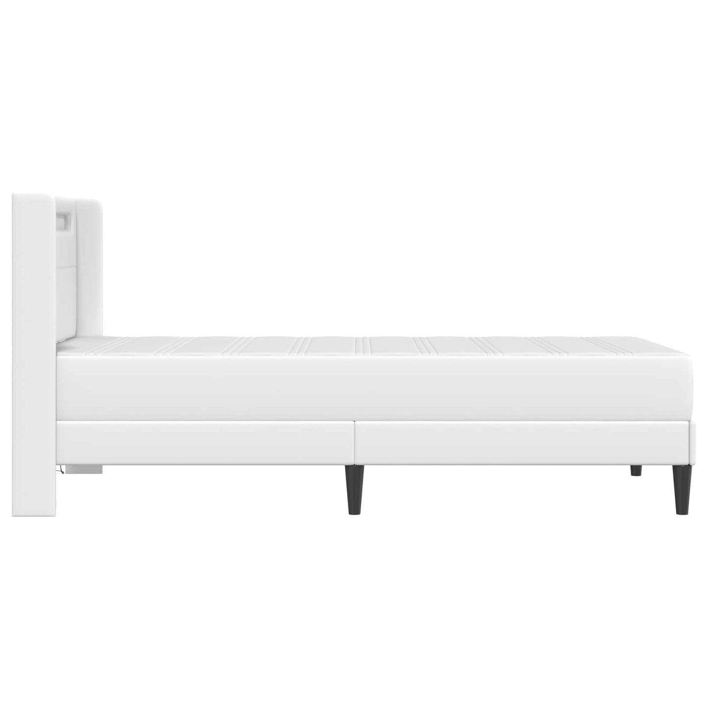 Bedframe met matras Wit 90 x 190 cm Kunstleer is nu te koop bij PeponiXL, paradijselijk wonen!