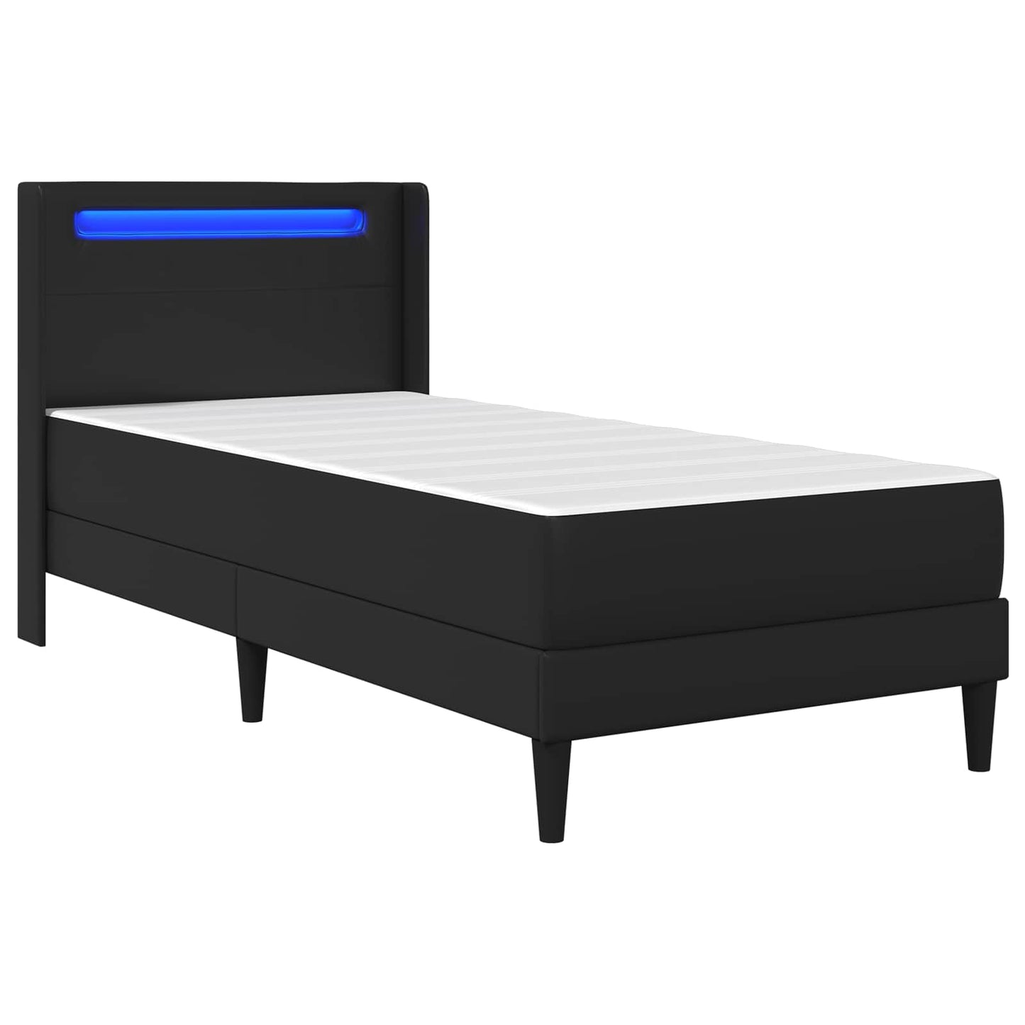 Bedframe met matras Zwart 90 x 200 cm Kunstleer is nu te koop bij PeponiXL, paradijselijk wonen!