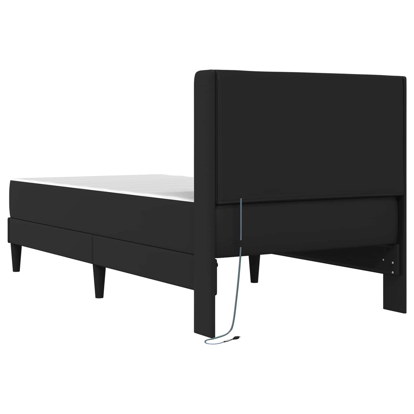 Bedframe met matras Zwart 90 x 200 cm Kunstleer is nu te koop bij PeponiXL, paradijselijk wonen!
