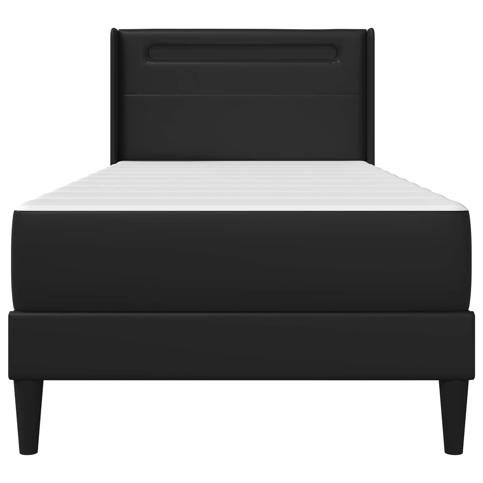 Bedframe met matras Zwart 90 x 200 cm Kunstleer is nu te koop bij PeponiXL, paradijselijk wonen!