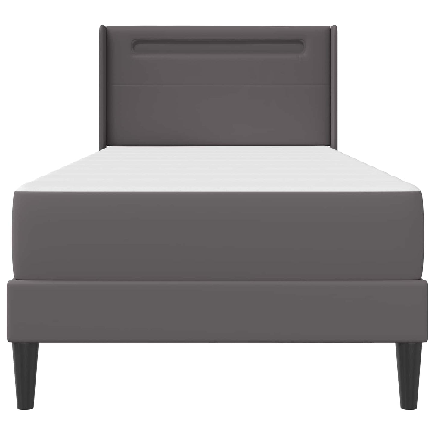 Bedframe met matras Grijs 100 x 200 cm Kunstleer is nu te koop bij PeponiXL, paradijselijk wonen!