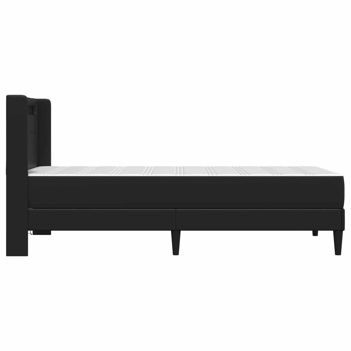 Bedframe met matras Zwart 100 x 200 cm Kunstleer is nu te koop bij PeponiXL, paradijselijk wonen!