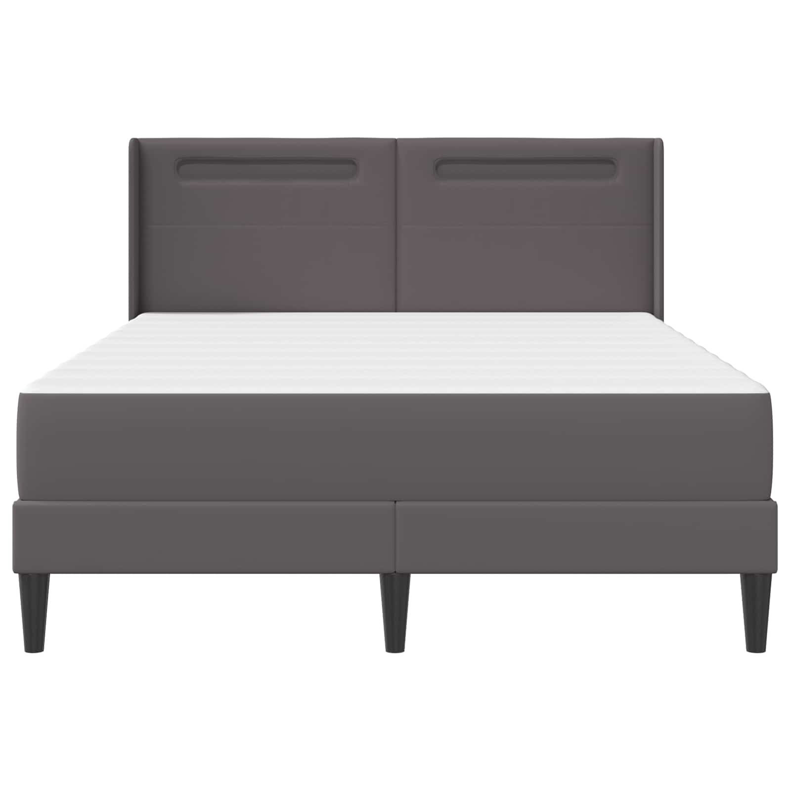 Bedframe met matras Grijs 120 x 190 cm Kunstleer is nu te koop bij PeponiXL, paradijselijk wonen!