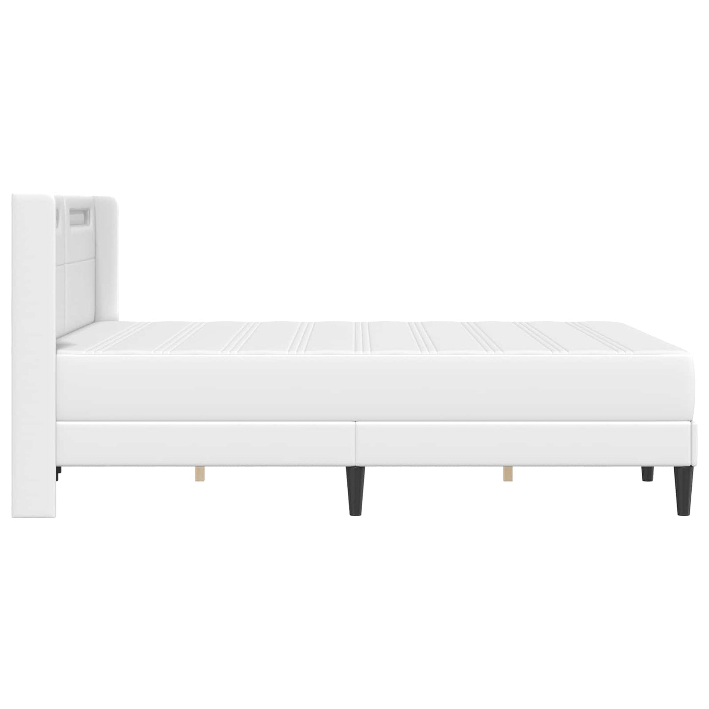 Bedframe met matras Wit 120 x 190 cm Kunstleer is nu te koop bij PeponiXL, paradijselijk wonen!