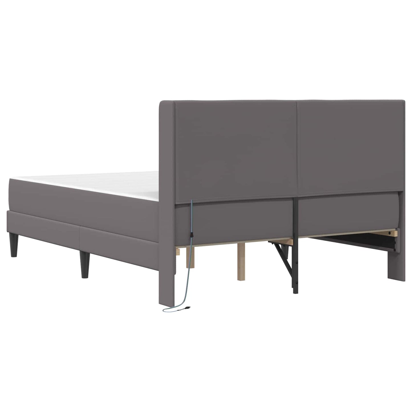 Bedframe met matras Grijs 120 x 200 cm Kunstleer is nu te koop bij PeponiXL, paradijselijk wonen!
