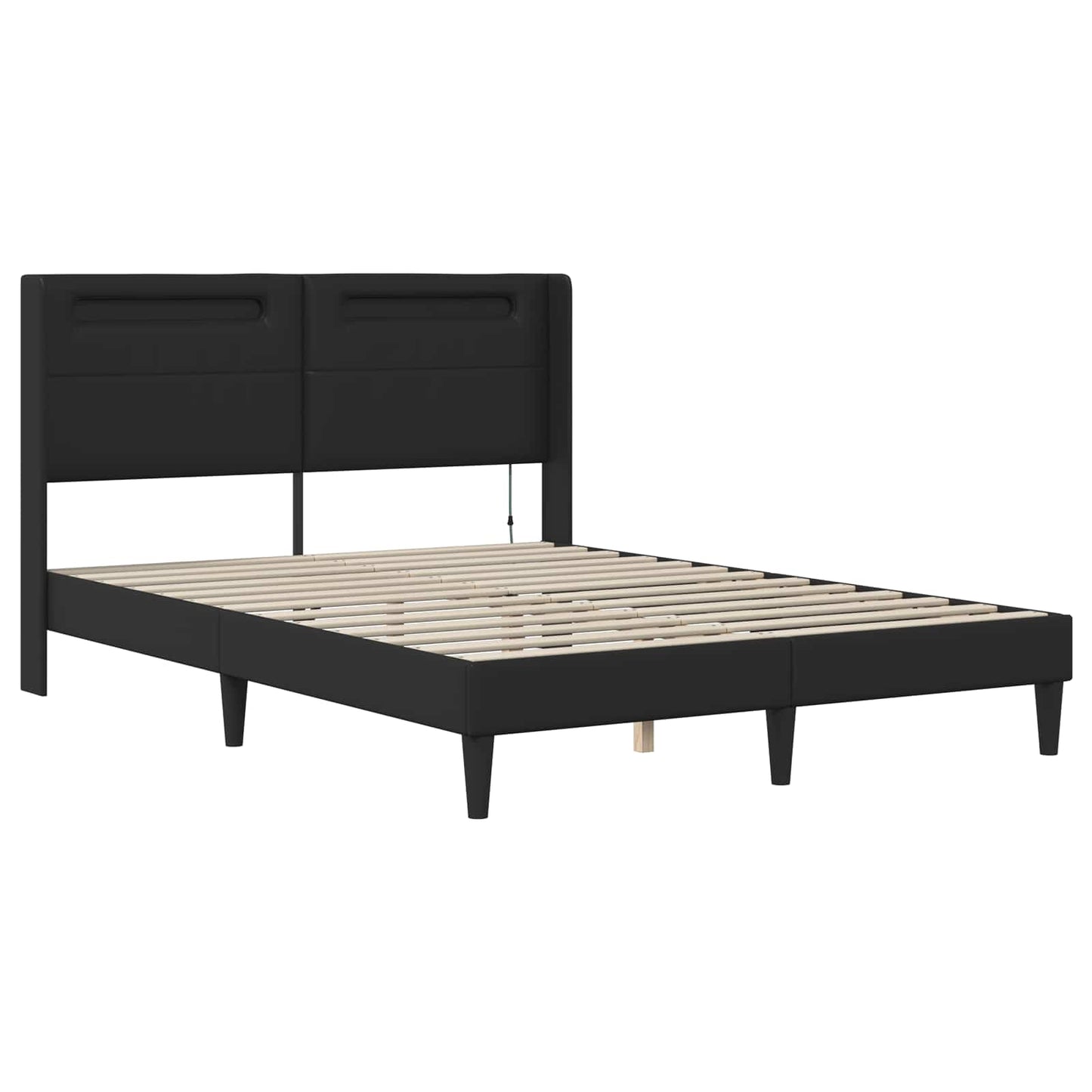 Bedframe met matras Zwart 120 x 200 cm Kunstleer is nu te koop bij PeponiXL, paradijselijk wonen!