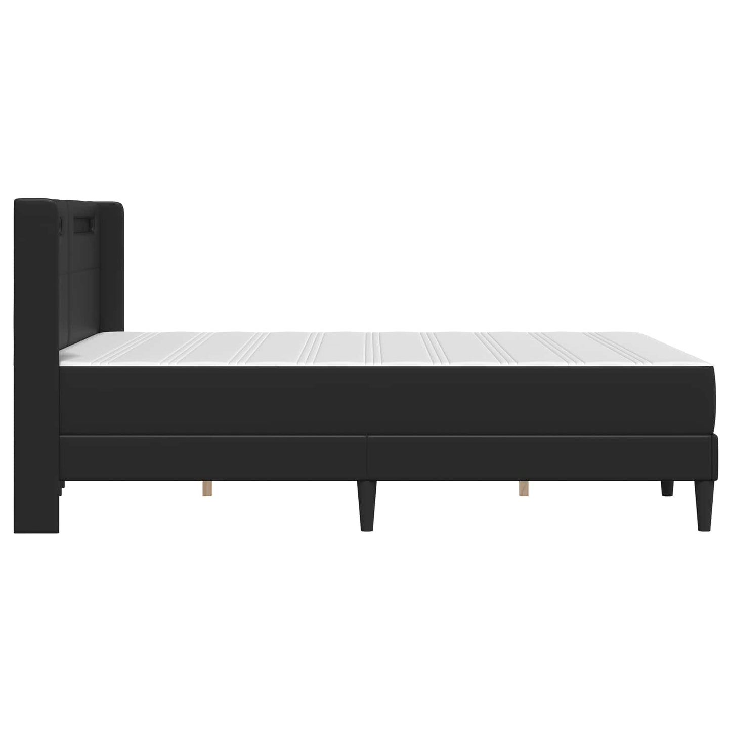 Bedframe met matras Zwart 120 x 200 cm Kunstleer is nu te koop bij PeponiXL, paradijselijk wonen!
