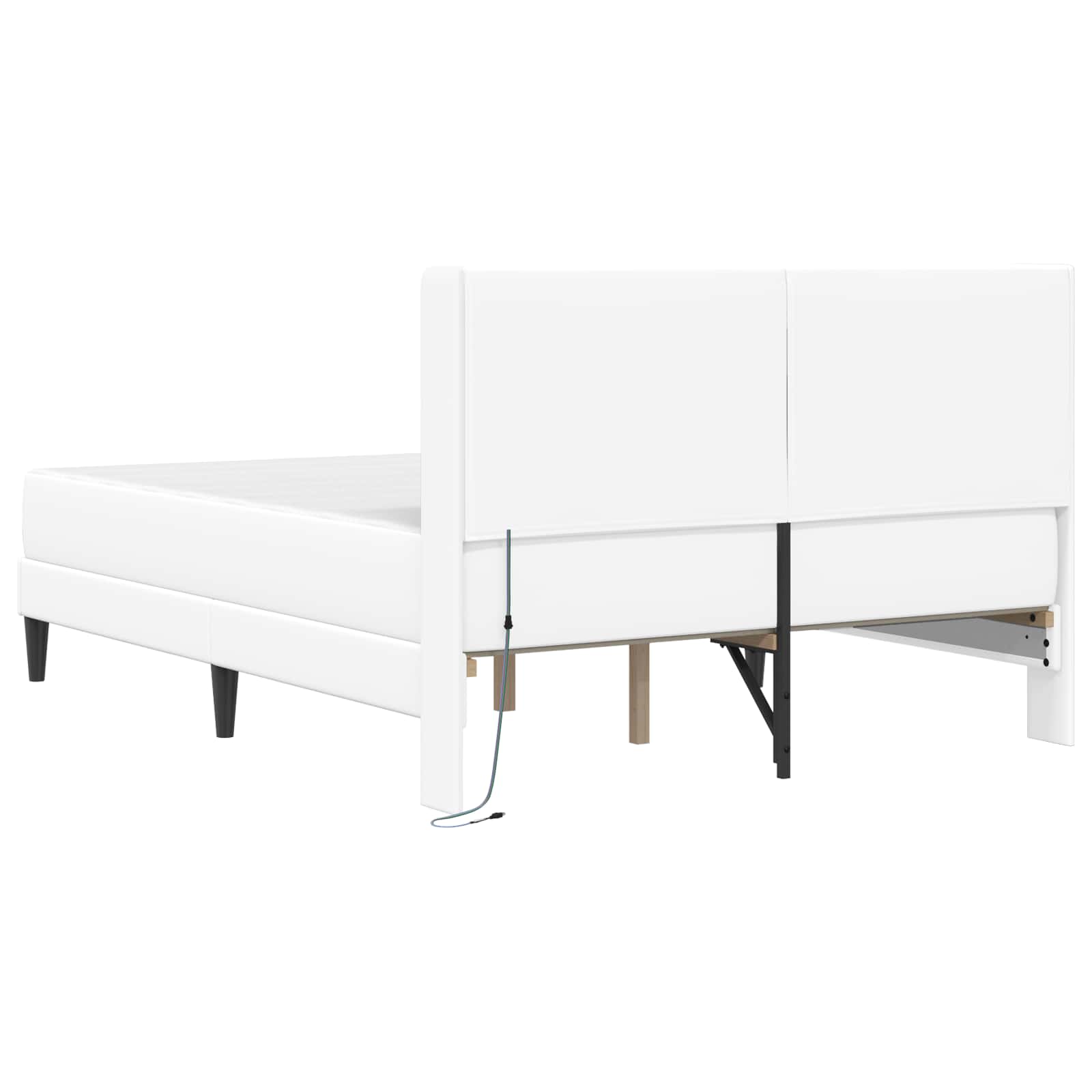 Bedframe met matras Wit 120 x 200 cm Kunstleer is nu te koop bij PeponiXL, paradijselijk wonen!