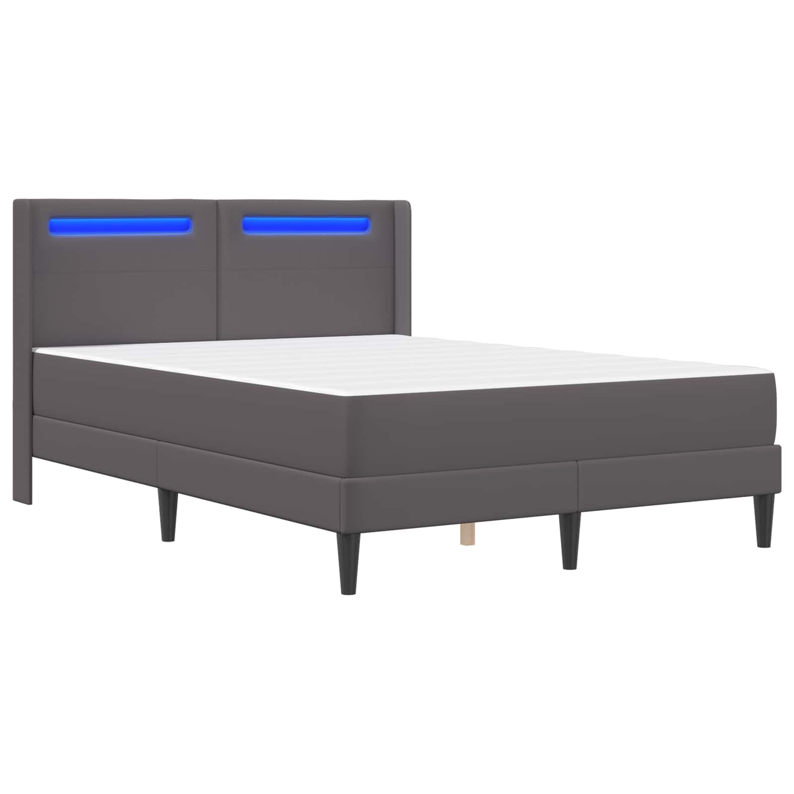 Bedframe met matras Grijs 140 x 190 cm Kunstleer is nu te koop bij PeponiXL, paradijselijk wonen!