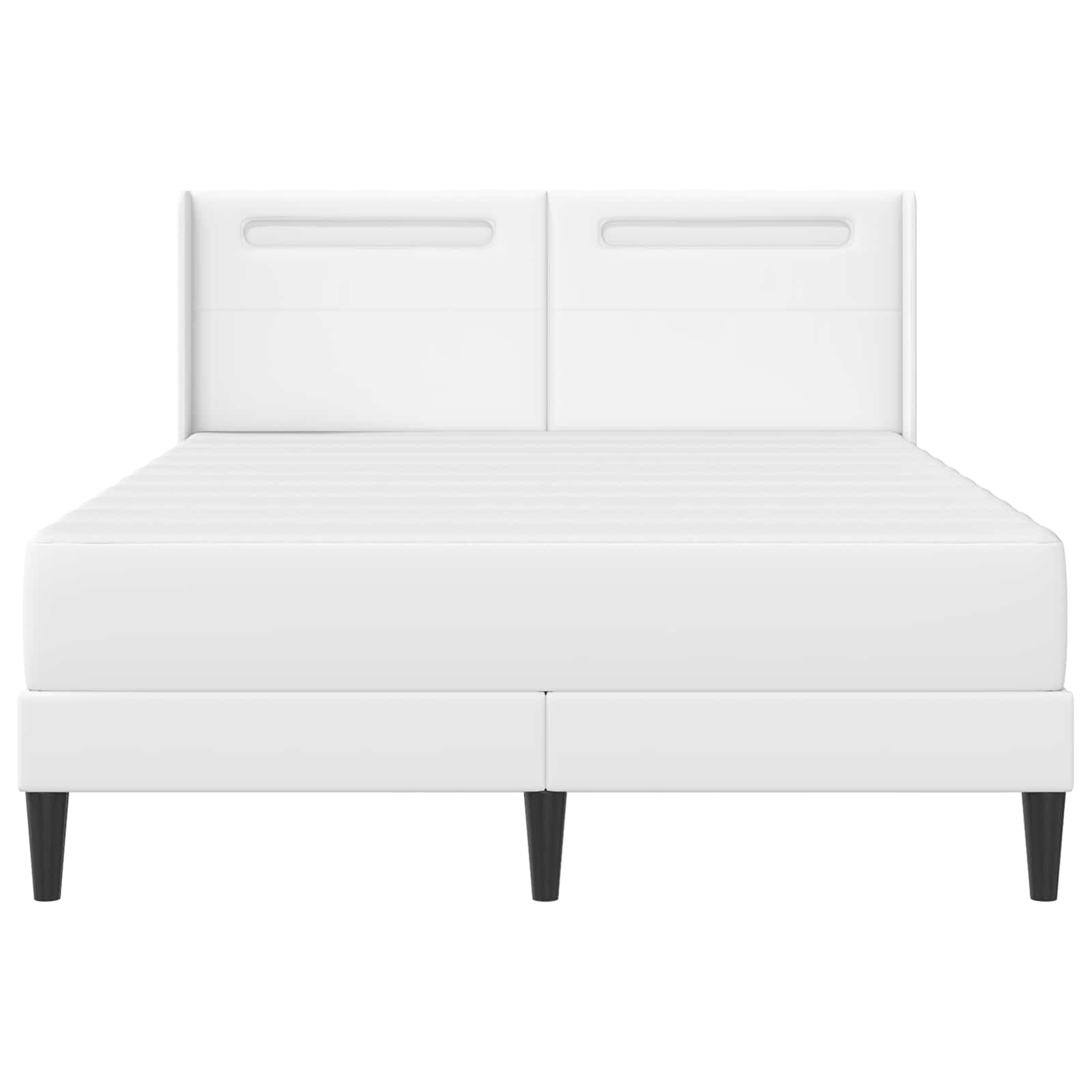 Bedframe met matras Wit 140 x 190 cm Kunstleer is nu te koop bij PeponiXL, paradijselijk wonen!