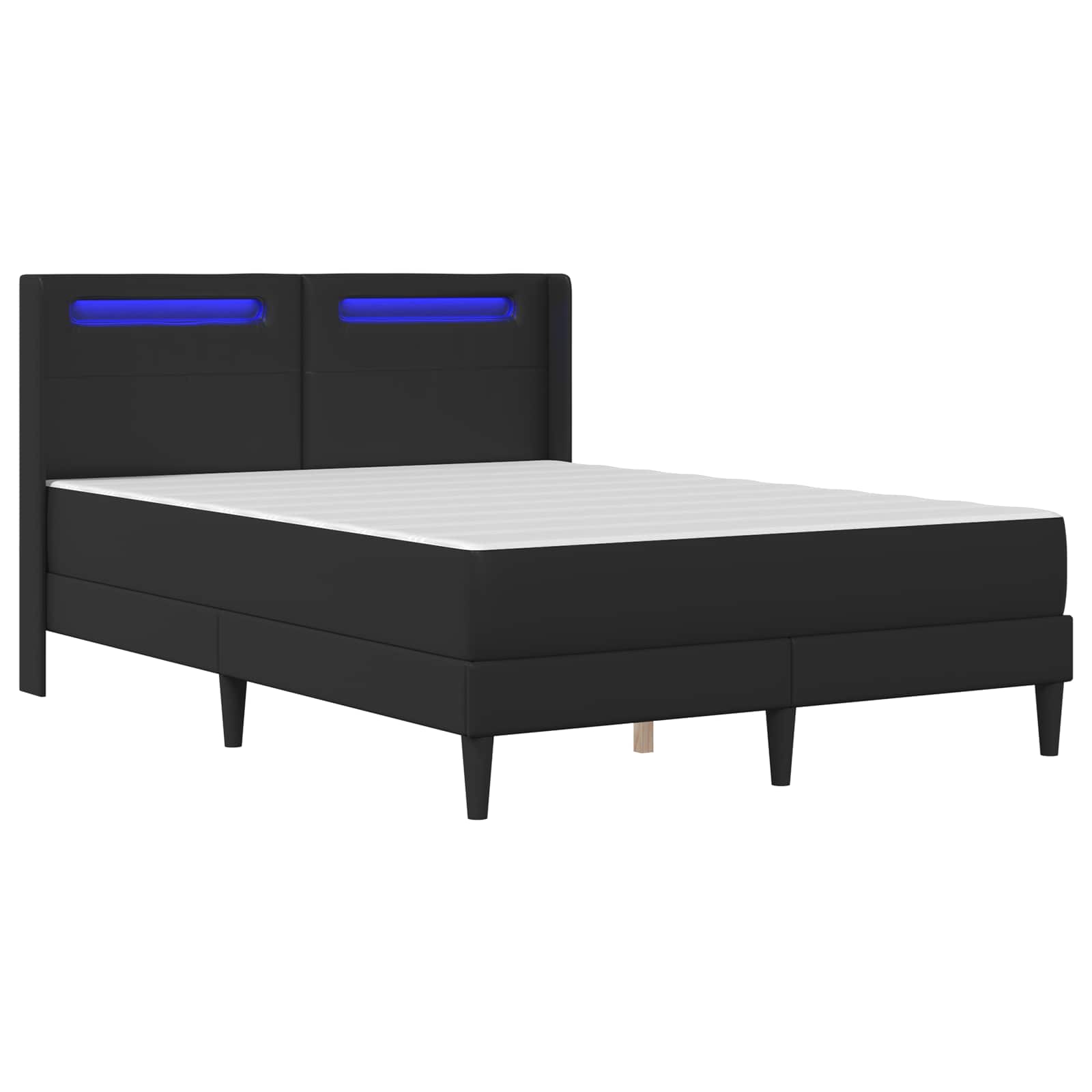 Bedframe met matras Zwart 140 x 200 cm Kunstleer is nu te koop bij PeponiXL, paradijselijk wonen!