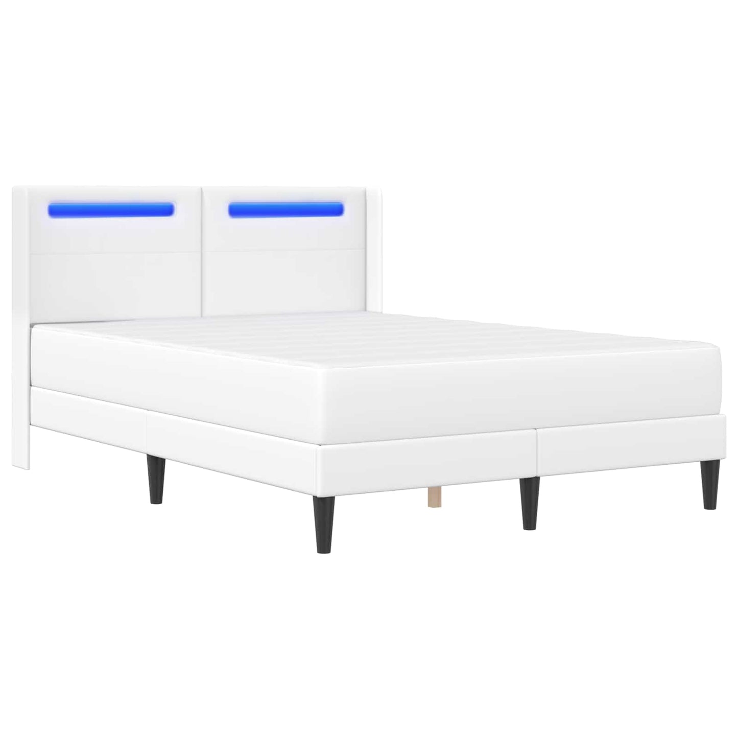 Bedframe met matras Wit 140 x 200 cm Kunstleer is nu te koop bij PeponiXL, paradijselijk wonen!