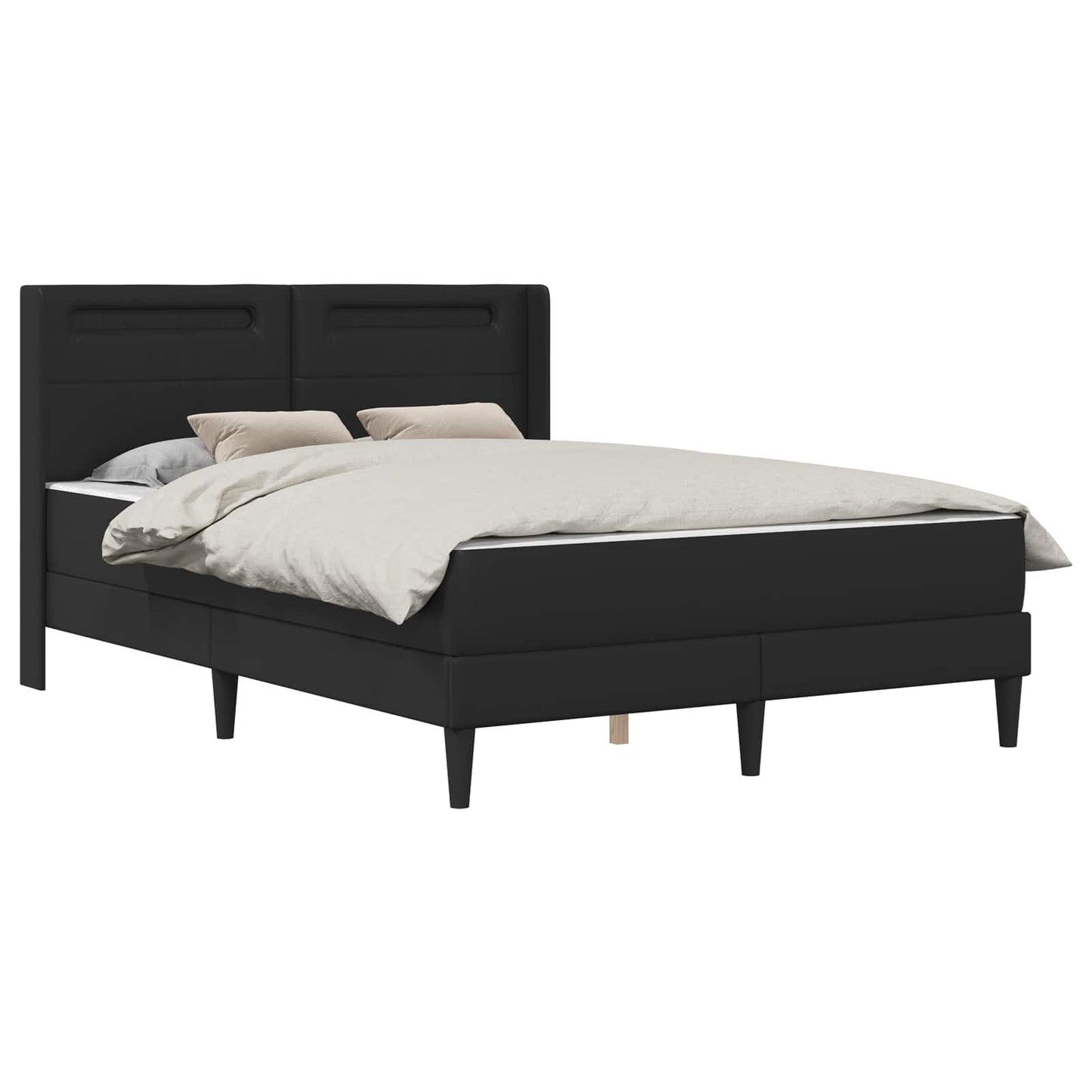 Bedframe met matras Zwart 160 x 200 cm Kunstleer is nu te koop bij PeponiXL, paradijselijk wonen!