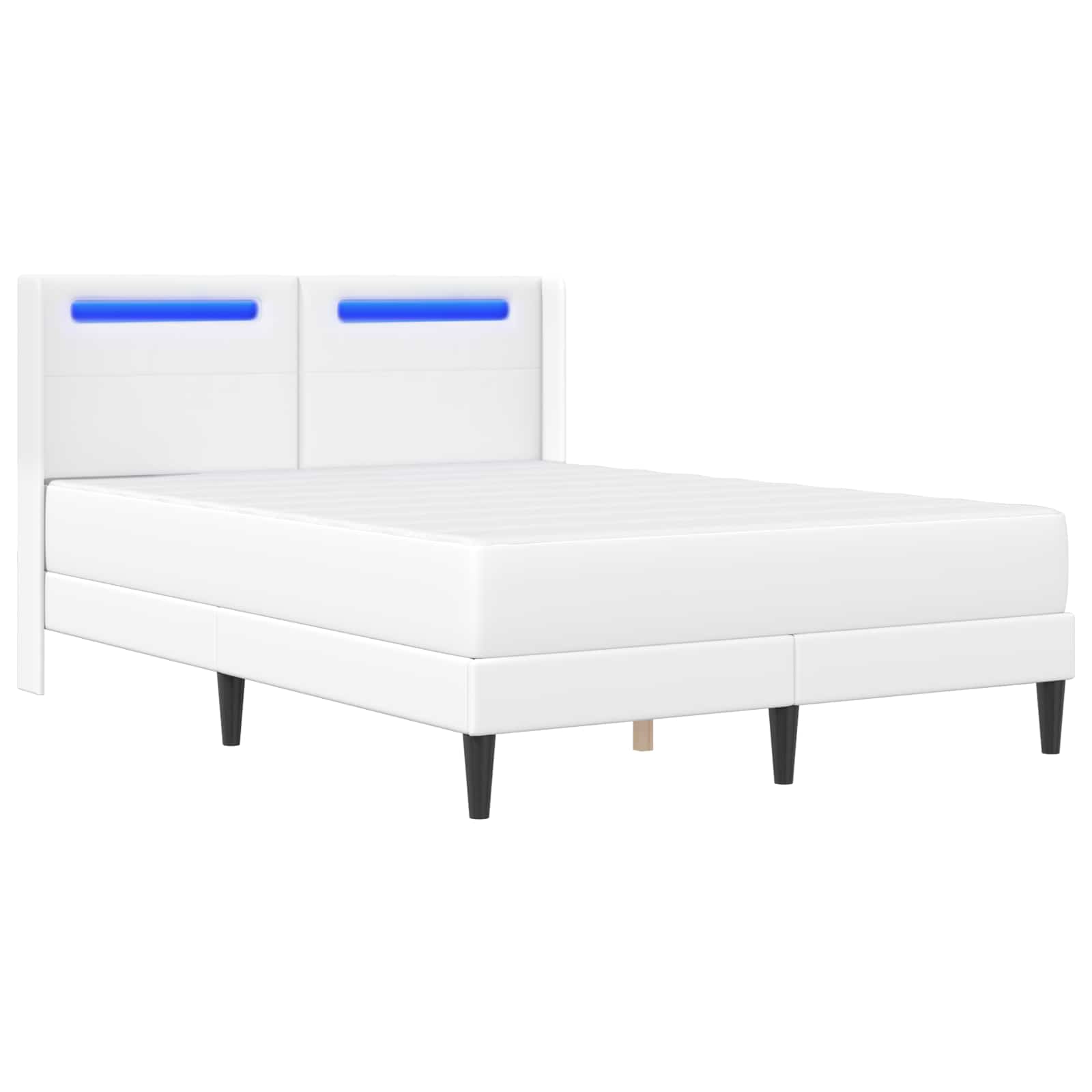 Bedframe met matras Wit 160 x 200 cm Kunstleer is nu te koop bij PeponiXL, paradijselijk wonen!
