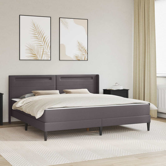 Bedframe met matras Grijs 180 x 200 cm Kunstleer is nu te koop bij PeponiXL, paradijselijk wonen!