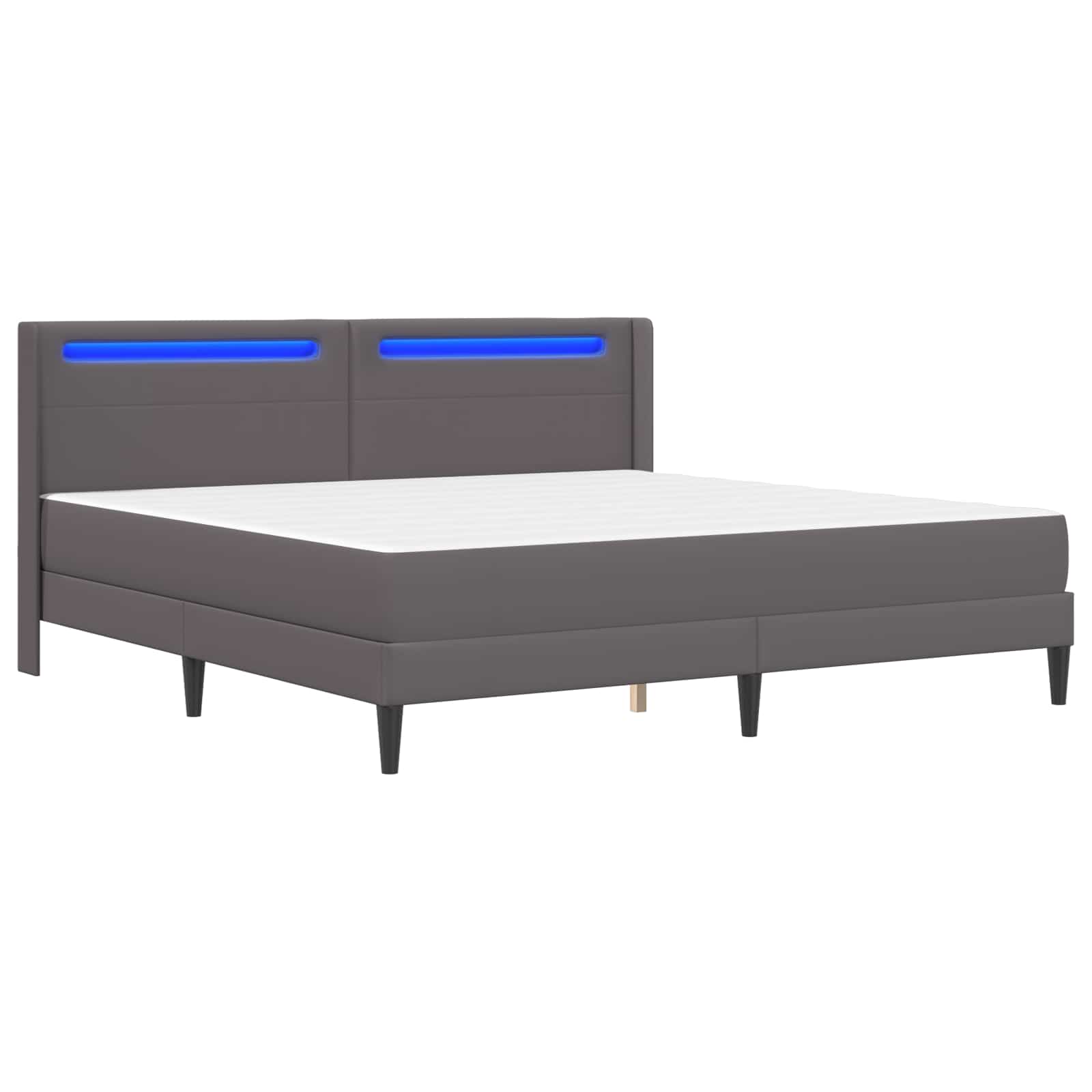 Bedframe met matras Grijs 180 x 200 cm Kunstleer is nu te koop bij PeponiXL, paradijselijk wonen!