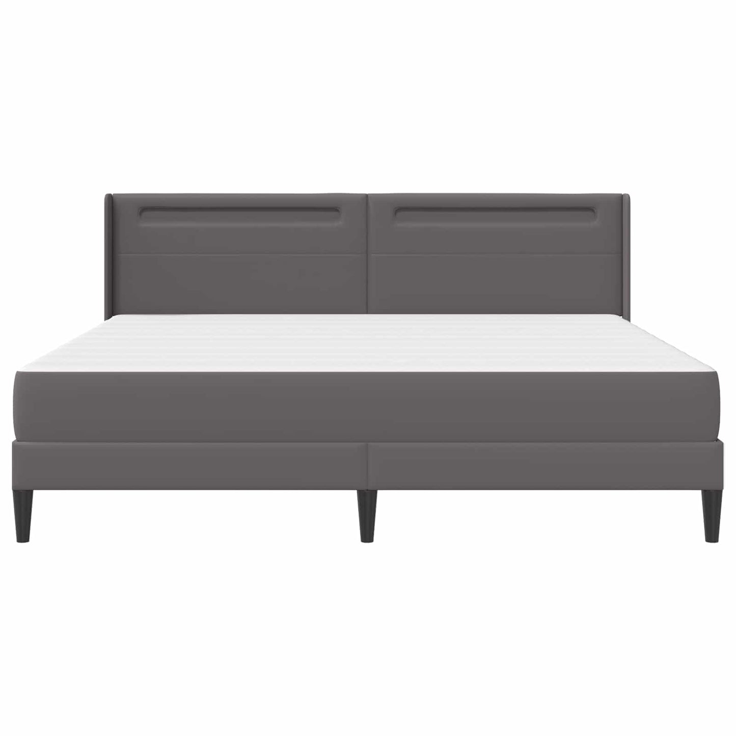 Bedframe met matras Grijs 180 x 200 cm Kunstleer is nu te koop bij PeponiXL, paradijselijk wonen!