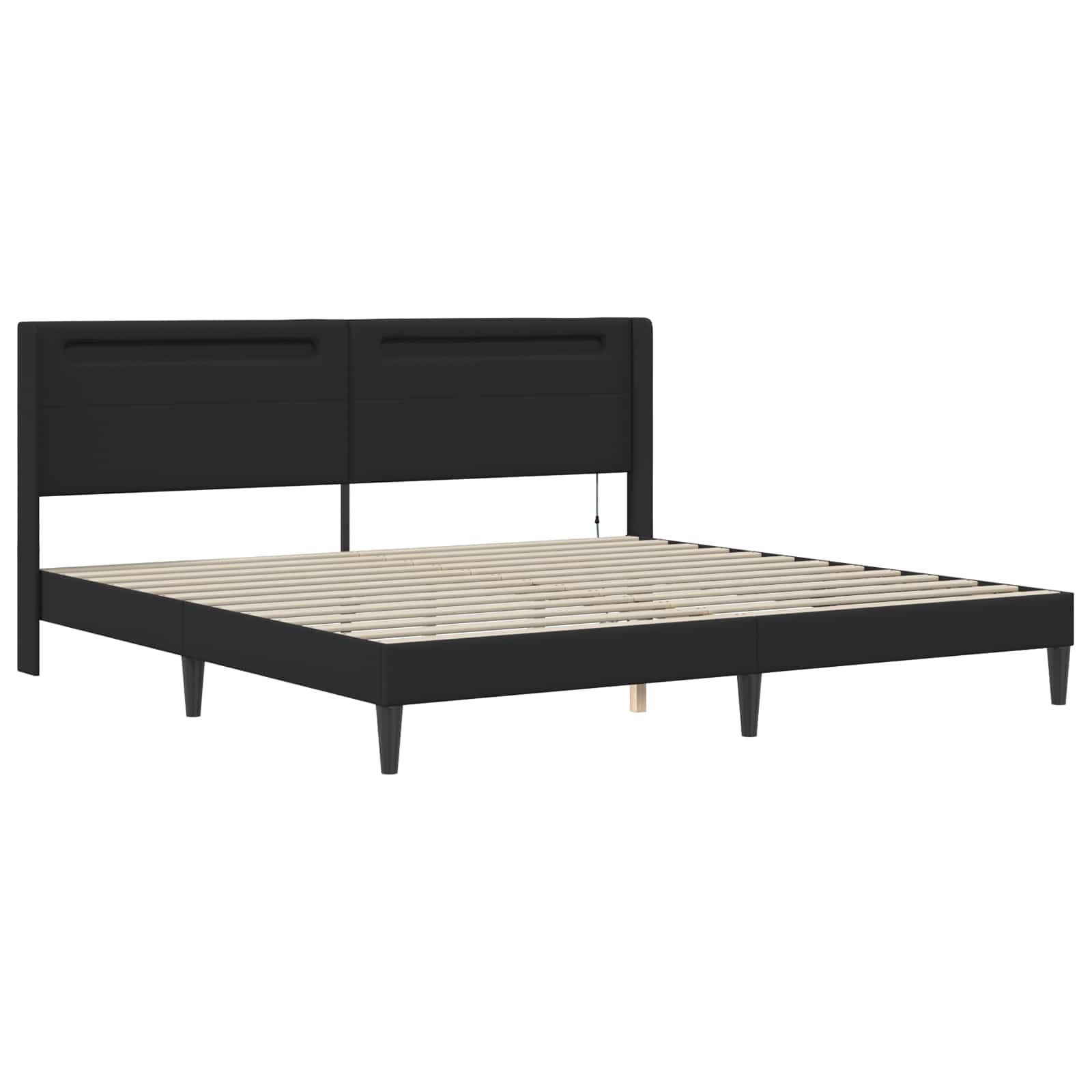 Bedframe met matras Zwart 180 x 200 cm Kunstleer is nu te koop bij PeponiXL, paradijselijk wonen!