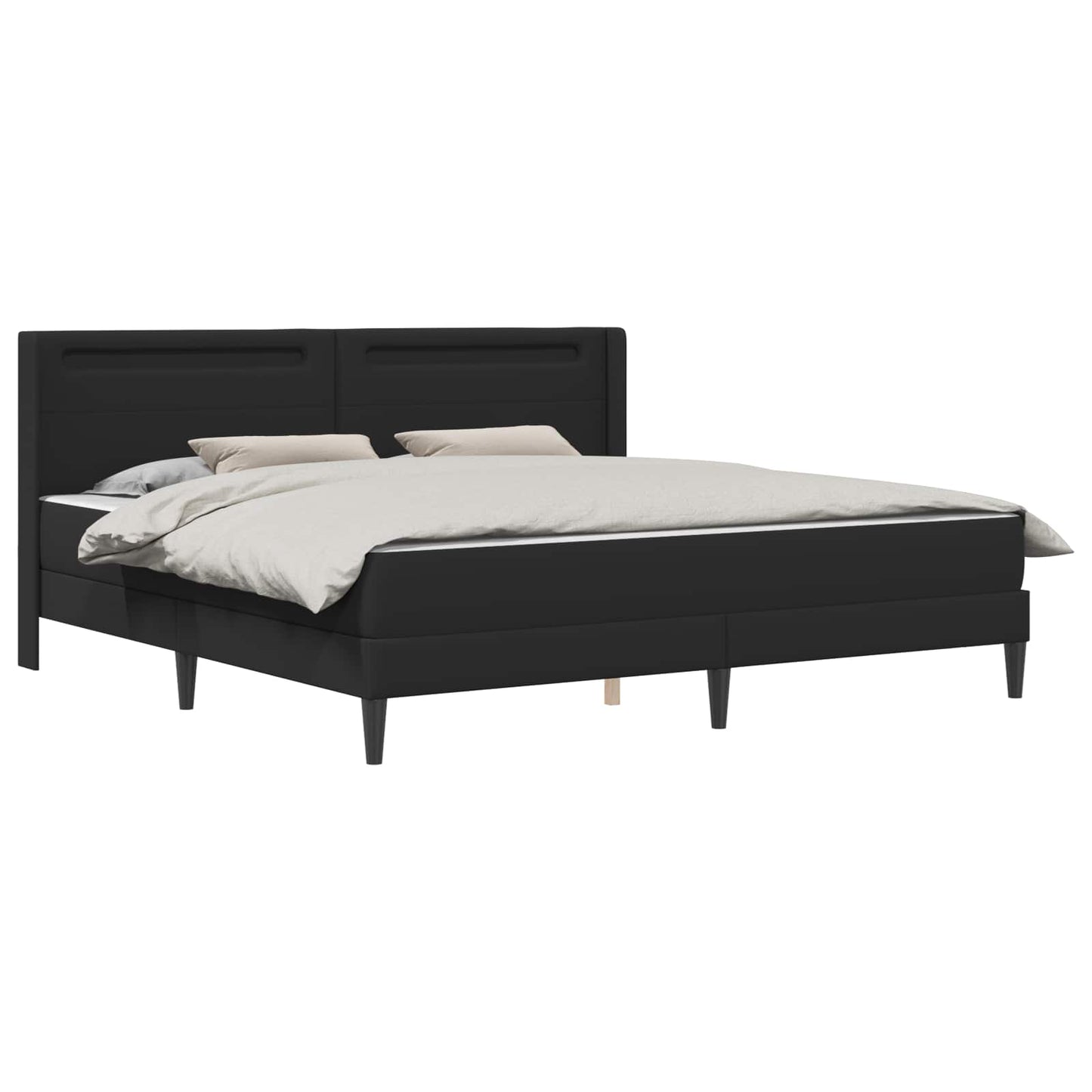 Bedframe met matras Zwart 180 x 200 cm Kunstleer is nu te koop bij PeponiXL, paradijselijk wonen!