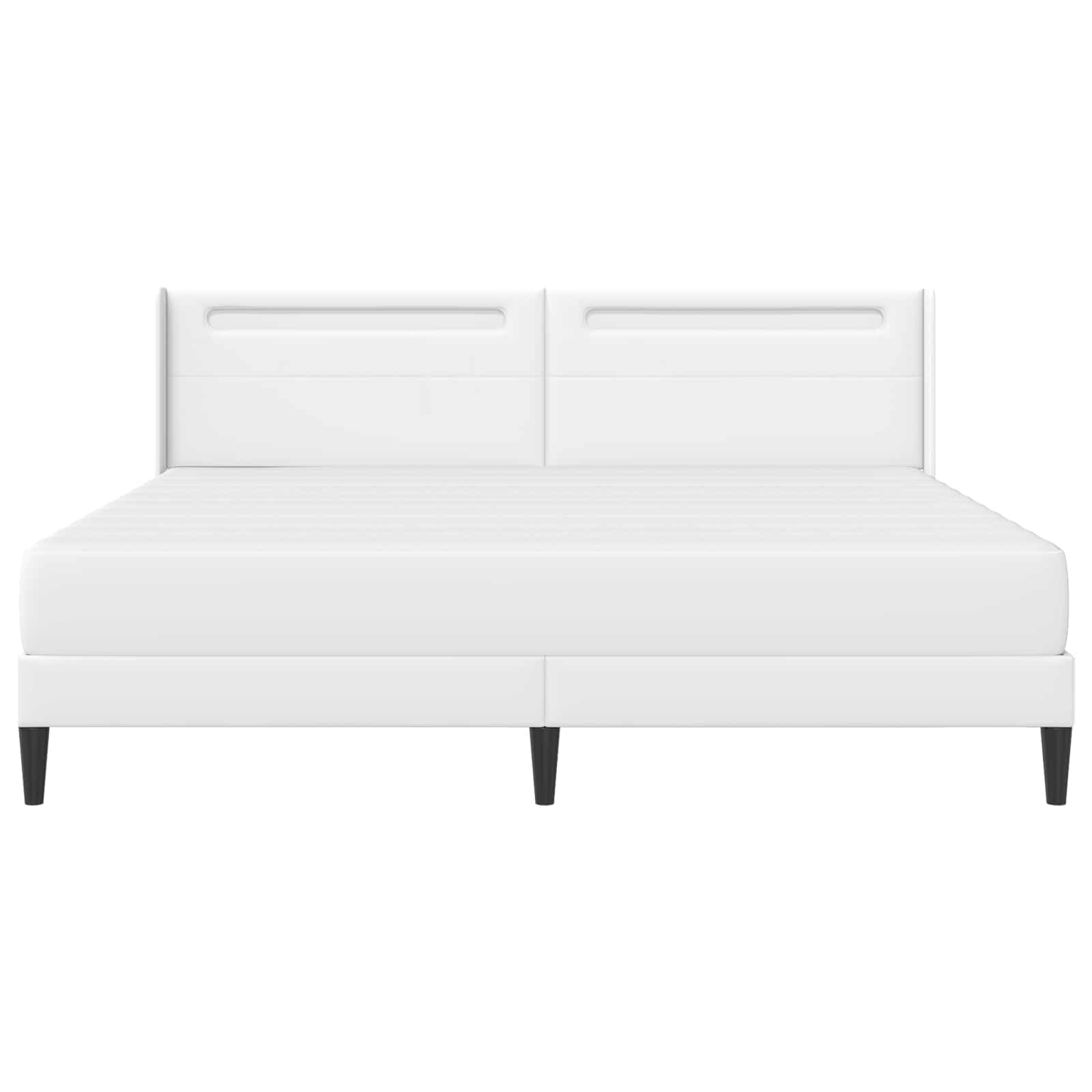 Bedframe met matras Wit 180 x 200 cm Kunstleer is nu te koop bij PeponiXL, paradijselijk wonen!