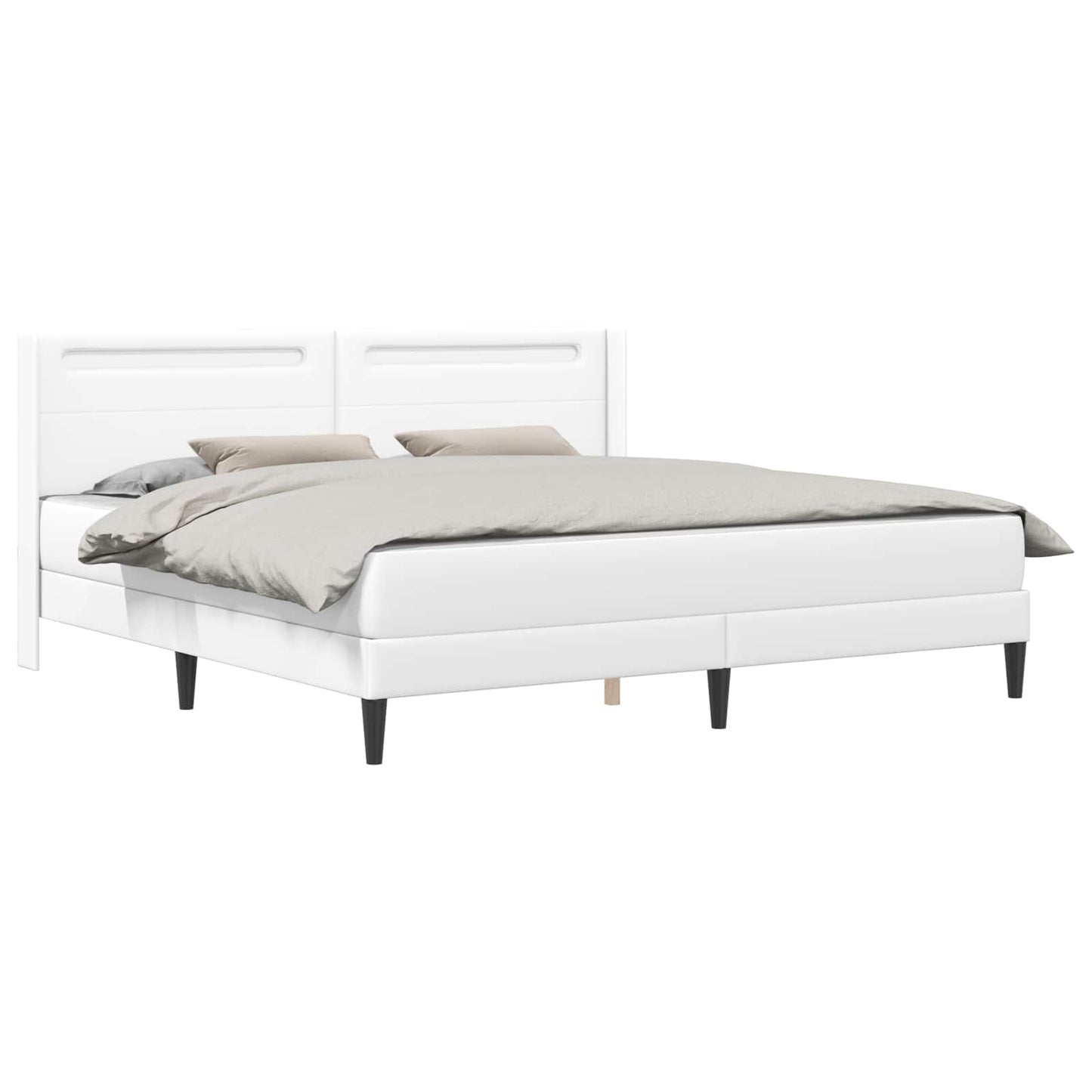 Bedframe met matras Wit 180 x 200 cm Kunstleer is nu te koop bij PeponiXL, paradijselijk wonen!