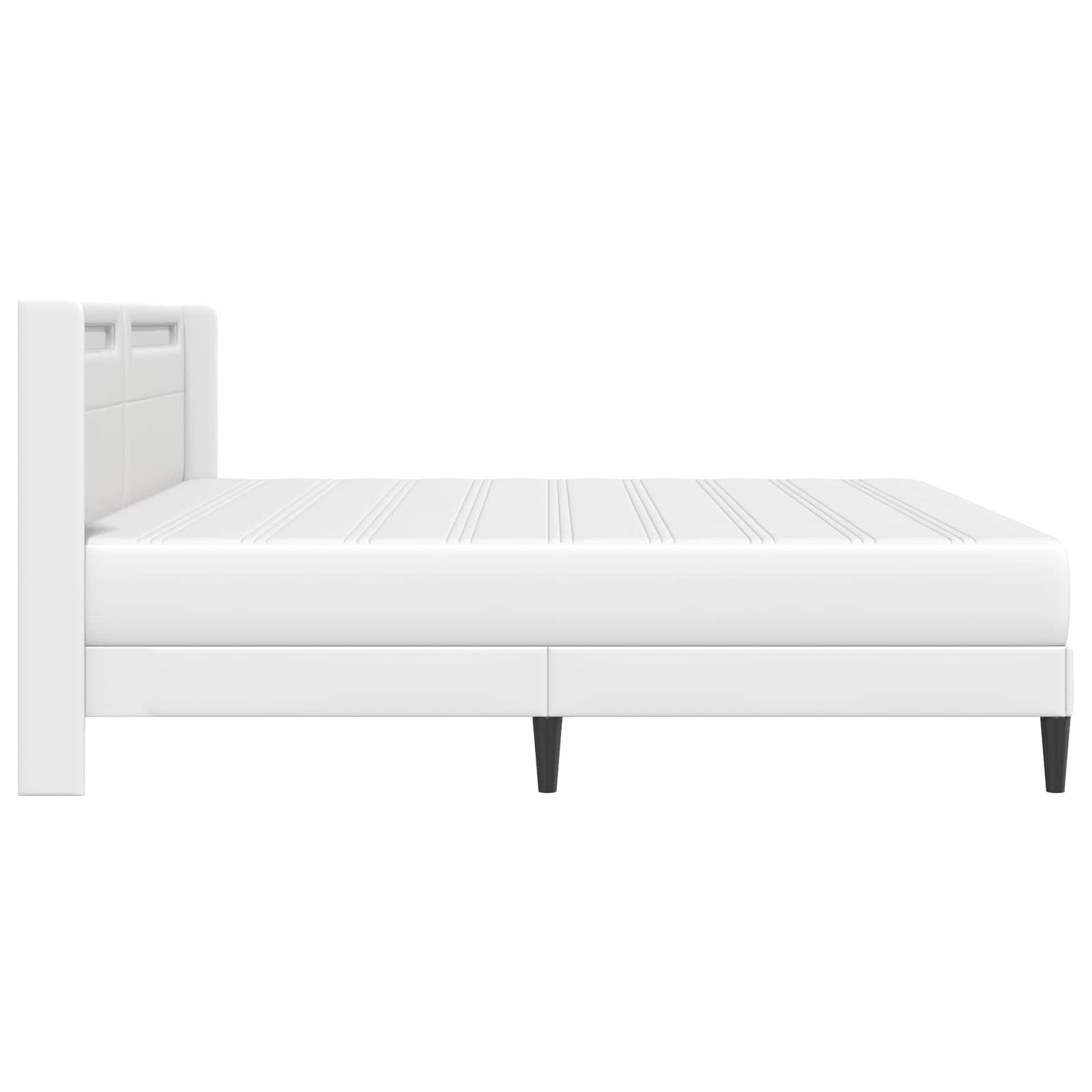 Bedframe met matras Wit 180 x 200 cm Kunstleer is nu te koop bij PeponiXL, paradijselijk wonen!