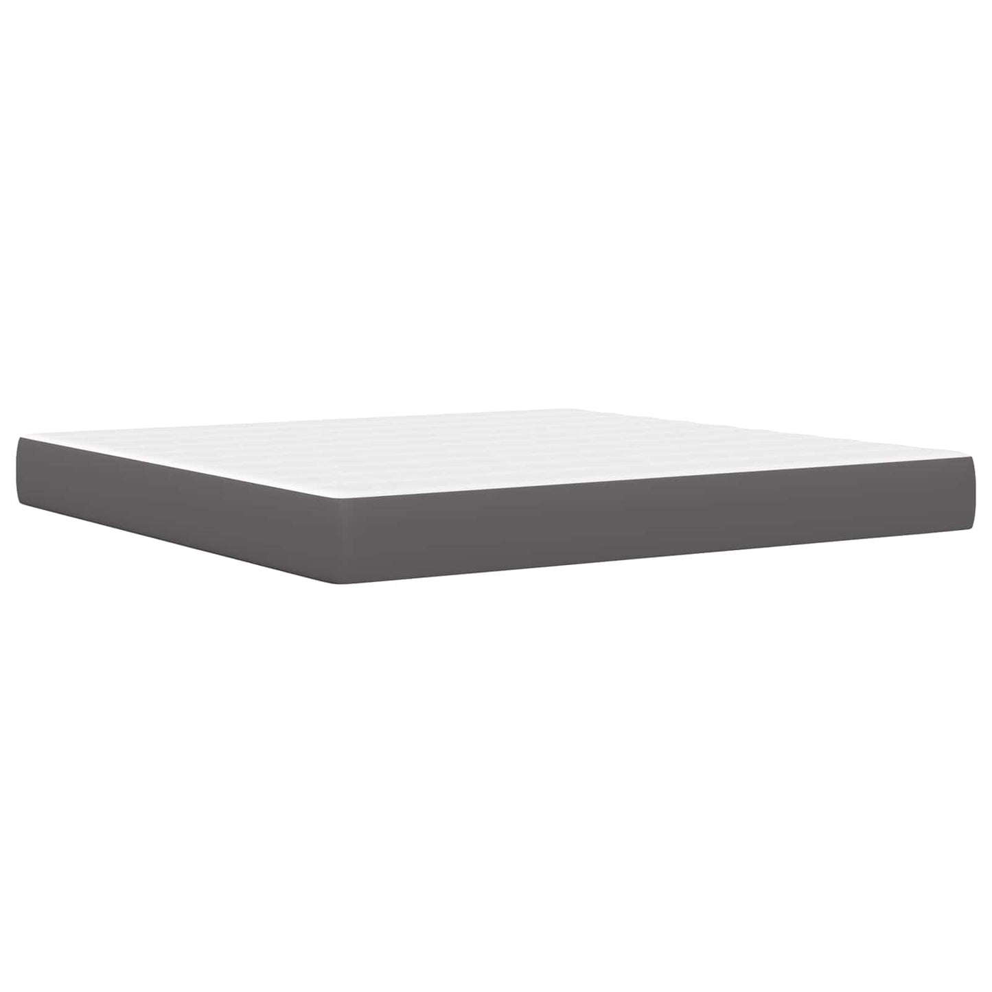 Bedframe met matras Grijs 200 x 200 cm Kunstleer is nu te koop bij PeponiXL, paradijselijk wonen!