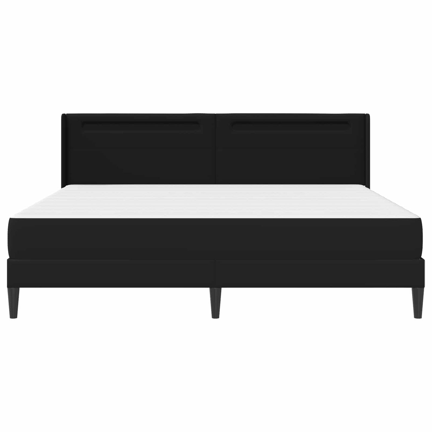 Bedframe met matras Zwart 200 x 200 cm Kunstleer is nu te koop bij PeponiXL, paradijselijk wonen!