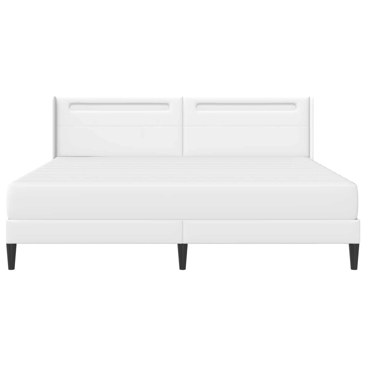 Bedframe met matras Wit 200 x 200 cm Kunstleer is nu te koop bij PeponiXL, paradijselijk wonen!
