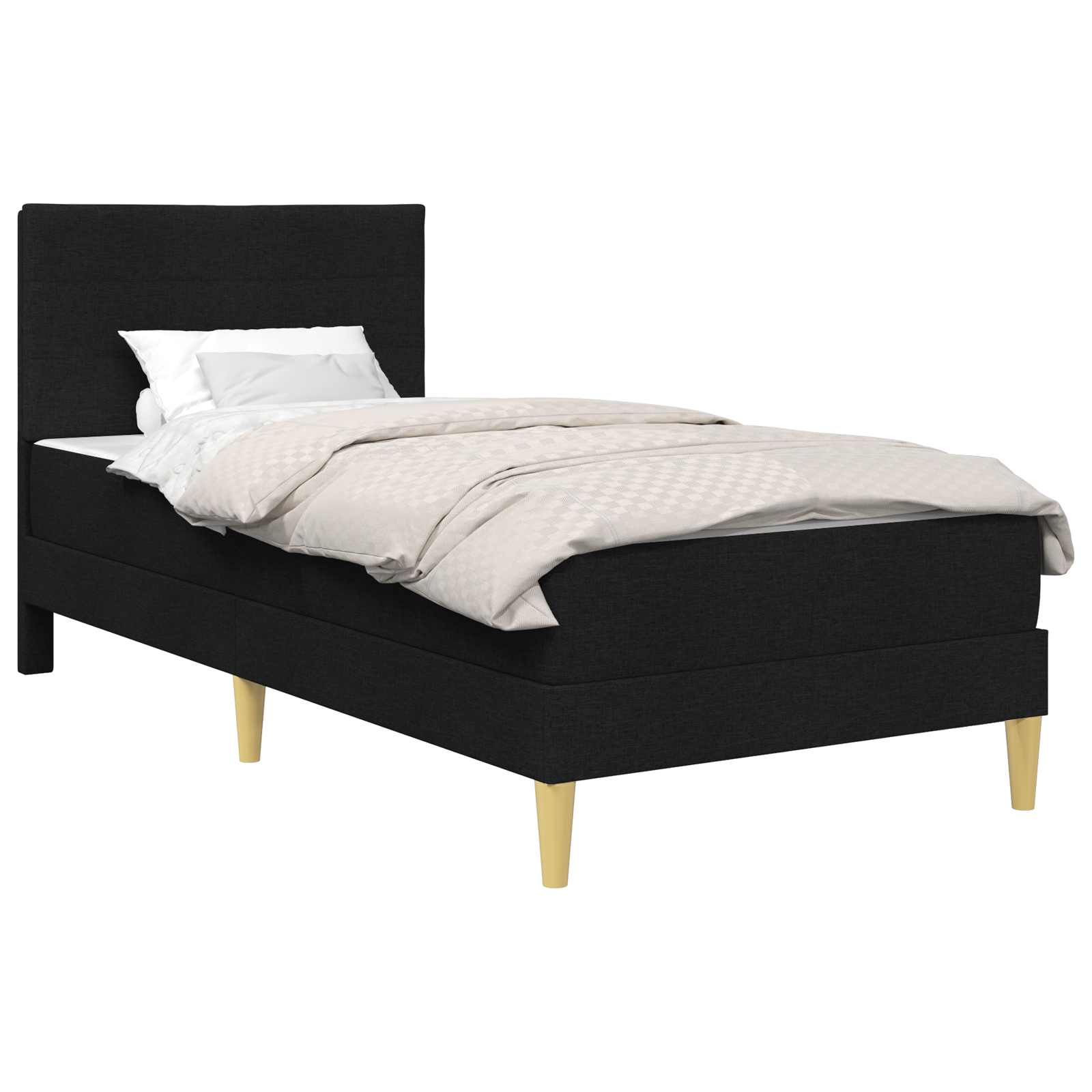 Bedframe Zwart 90 x 190 cm Polyester is nu te koop bij PeponiXL, paradijselijk wonen!