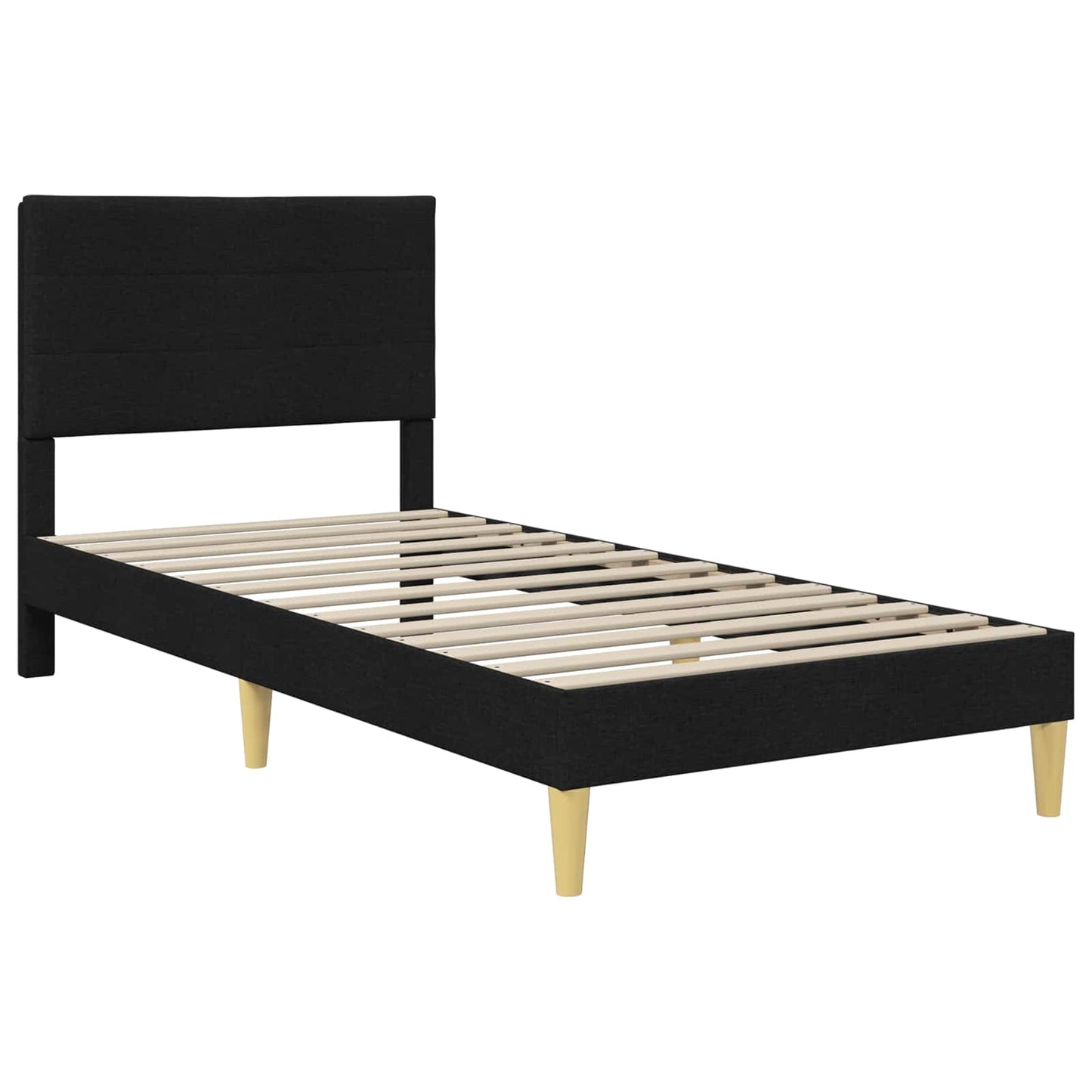 Bedframe Zwart 90 x 190 cm Polyester is nu te koop bij PeponiXL, paradijselijk wonen!