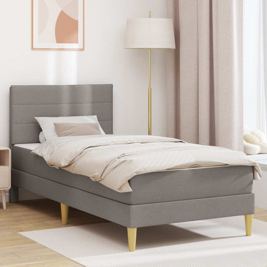 Bedframe Taupe 100 x 200 cm Polyester is nu te koop bij PeponiXL, paradijselijk wonen!