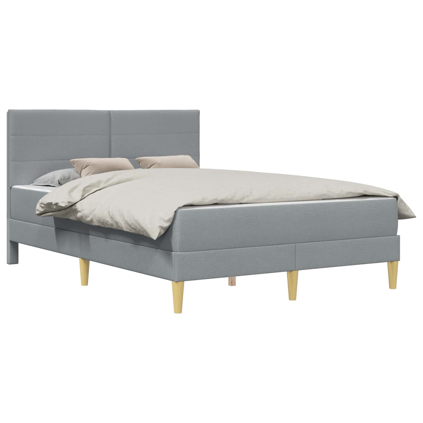 Bedframe vidaXL Bedframe Lichtgrijs 120 x 190 cm Polyester is nu te koop bij PeponiXL, paradijselijk wonen!